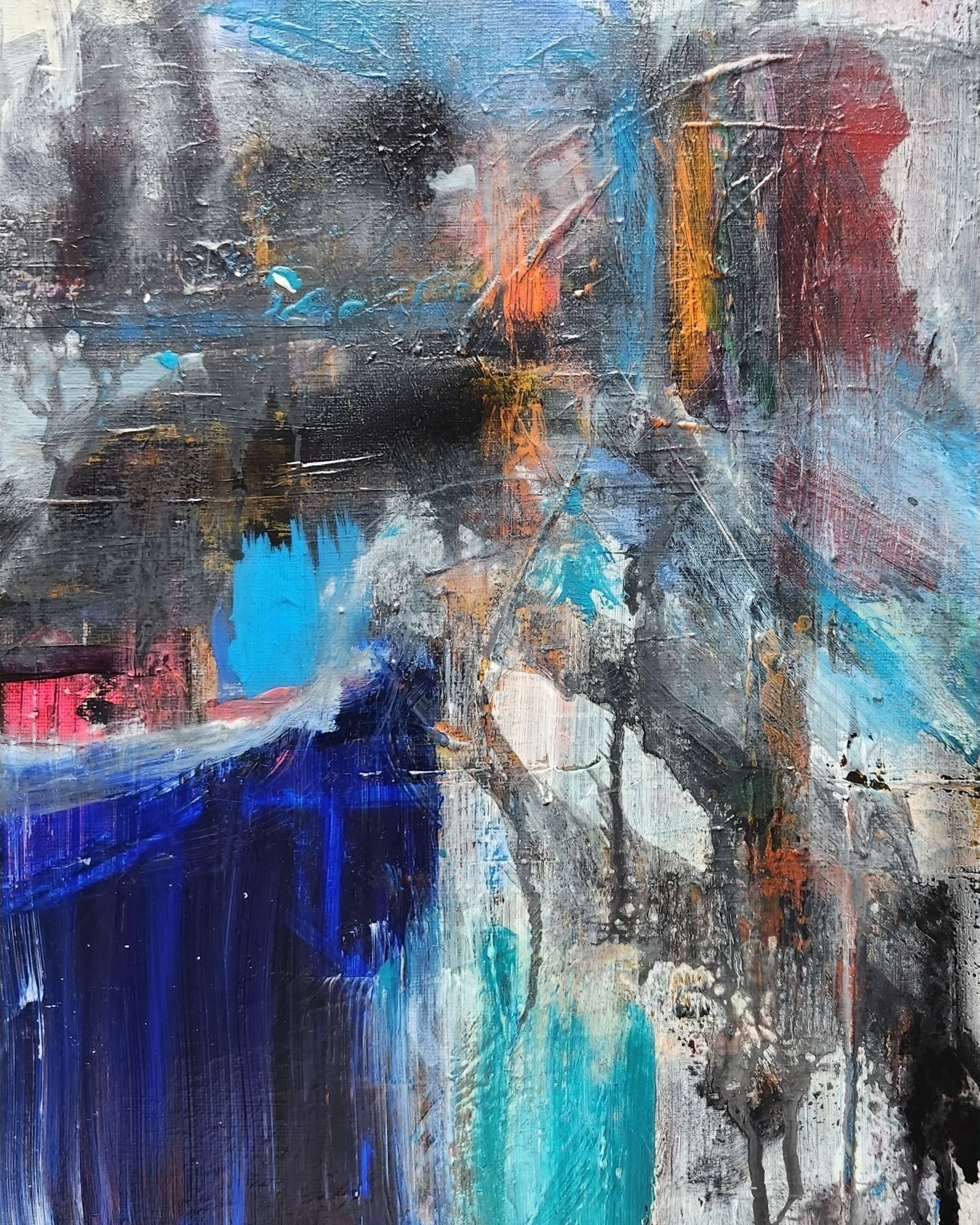 'Cold' 11"x14" Created 2022. acrylic on canvas