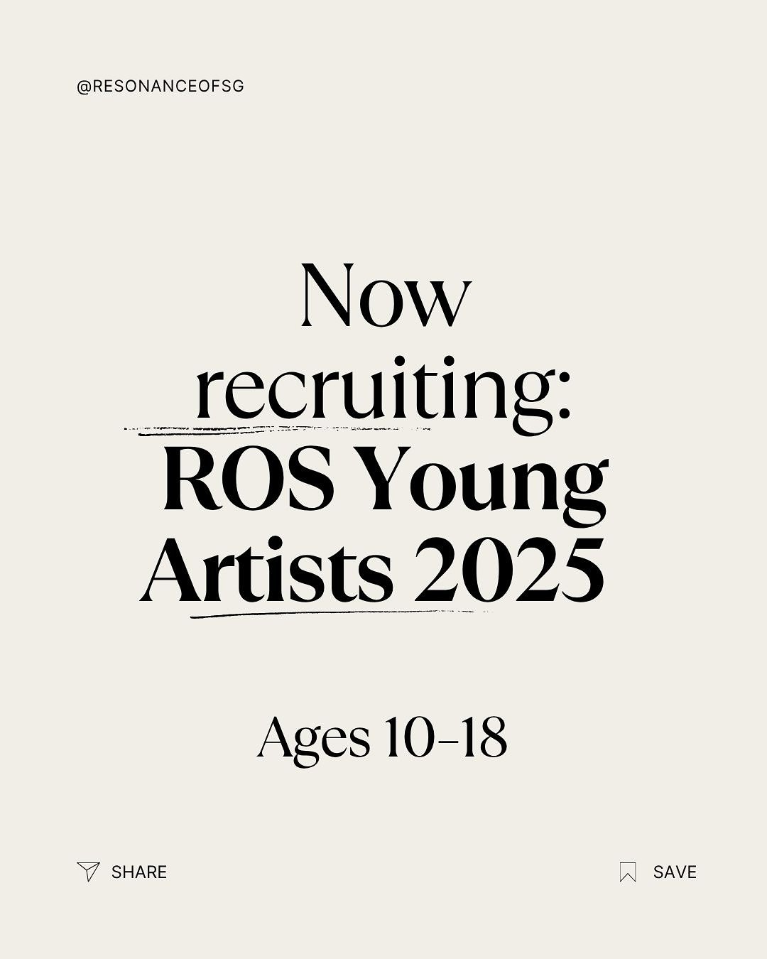 🎤 Calling all young singers aged 10&ndash;18!
Join us for an unforgettable musical journey in the ROS Young Artist Programme 2025 🎶

This August, you&rsquo;ll rehearse with professional mentors, grow in vocal and ensemble skills, and perform alongs