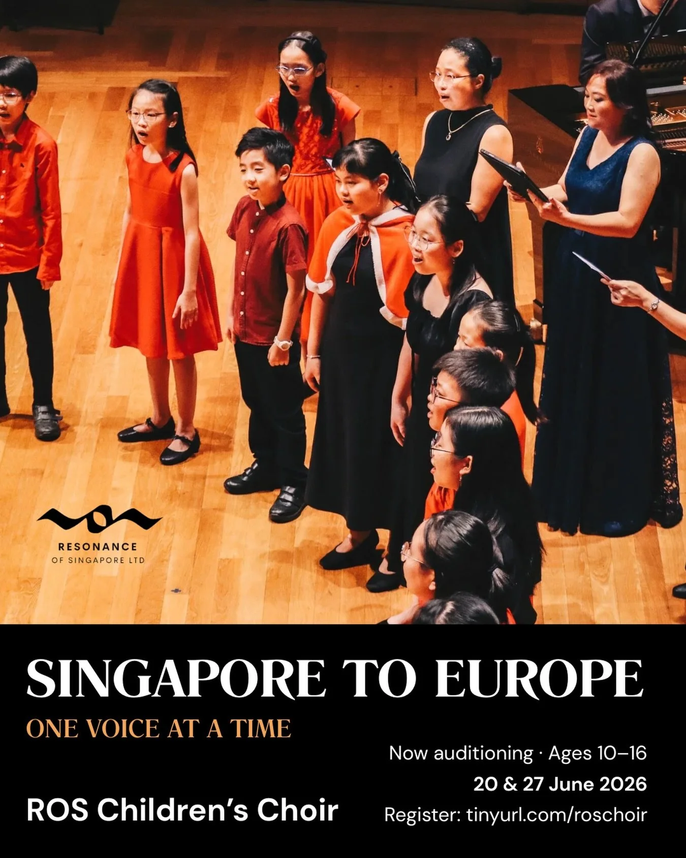 🎵 Calling all young singers aged 10&ndash;16!

The ROS Children&rsquo;s Choir is now auditioning &mdash; and we are looking for Singapore&rsquo;s most talented young voices.

Selected choristers will receive professional-level choral training, perfo