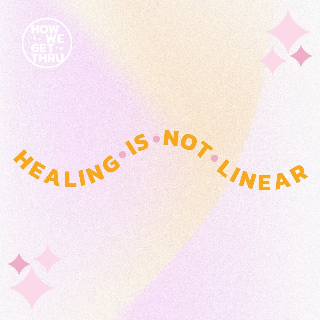 💔💫 Healing is messy and unpredictable because you can't go around it, you have to get thru it.

 It's okay to take your time and be gentle with yourself on this journey. Remember, you are not alone💛

📲 That's why the How We Get Thru app is here t