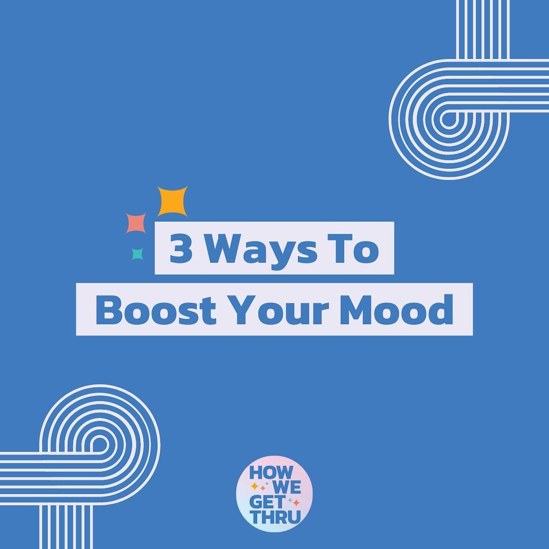 In honor of Mental Health Awareness month, here are 3 ways to boost your mood when you're feeling down: 

1) Get outside and feel the sunshine on your skin

2) Listen to your favorite music and dance it out

3) Write down three things you're grateful