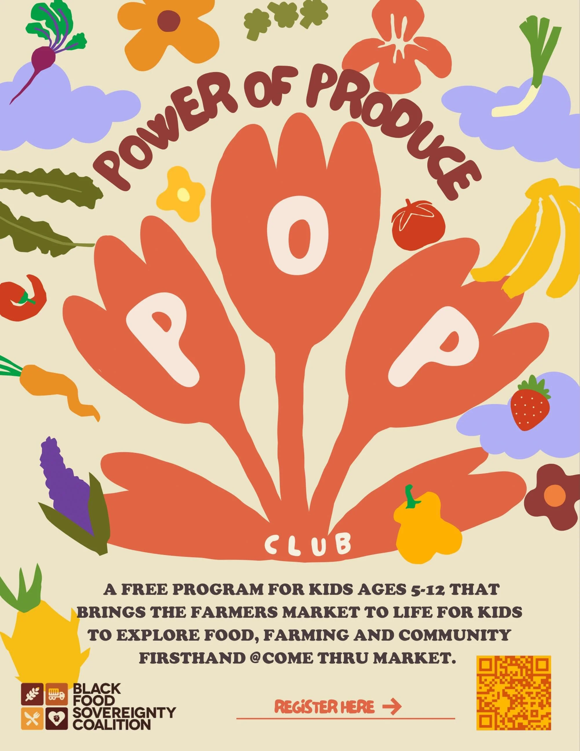 We are so excited to announce a new program! ✨ Pop (Power of Produce) Club 🥬🥕🍅 designed for little hands and growing curious minds to learn where food comes from, one market day at a time🪏POP Club is a free program for kids ages 5&ndash;12 to dis