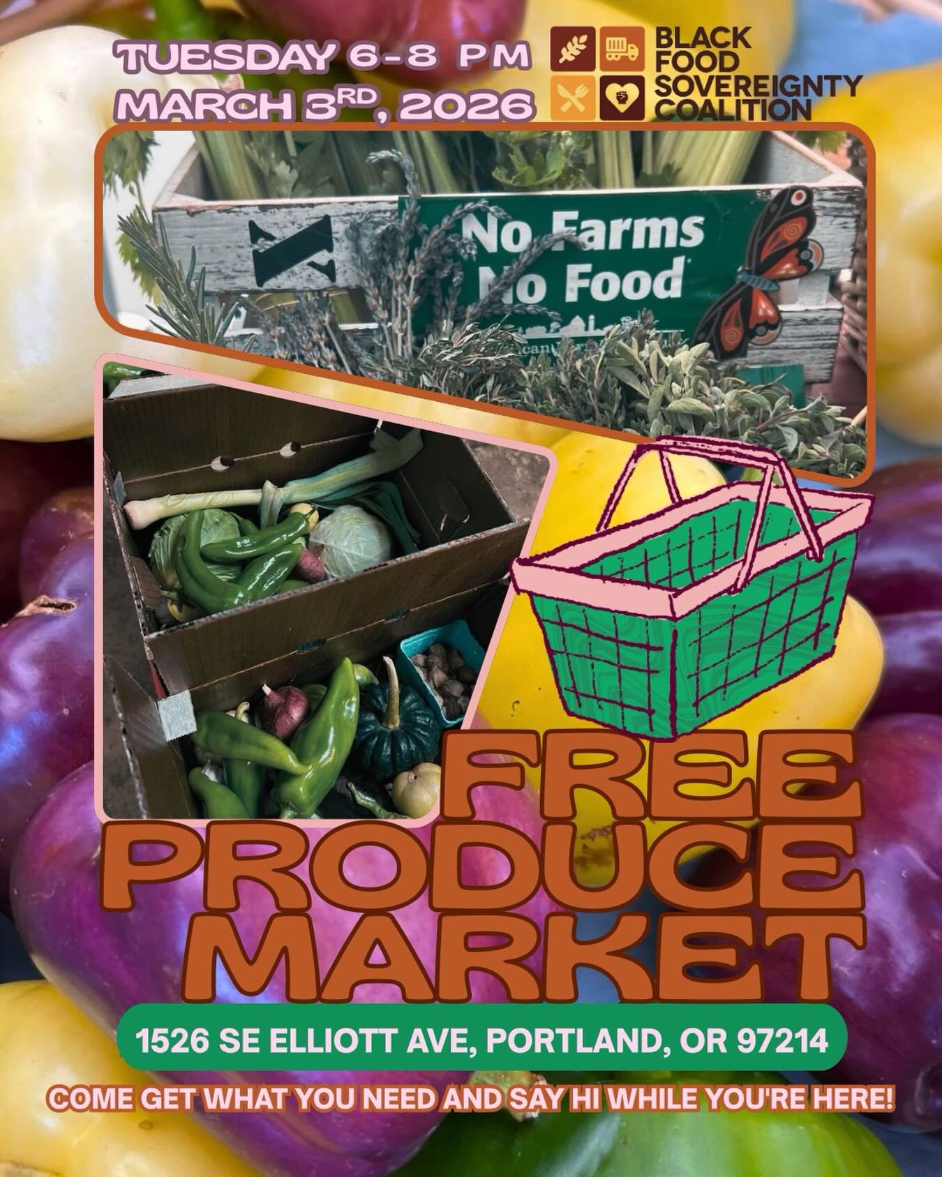 Come Shop with us at our Free Produce Market tomorrow from 6-8 PM. All are welcome, no registration required. Come get what ya need and say hi!