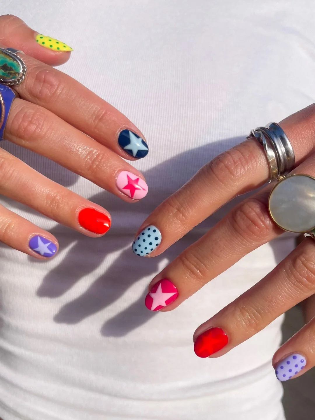 Every mani should make you this happy ☺️

To book: 
Gel Mani Full Works + Nail Art Level 3

#shoreditchnails #nickishoreditchnails #starnailart #springmani