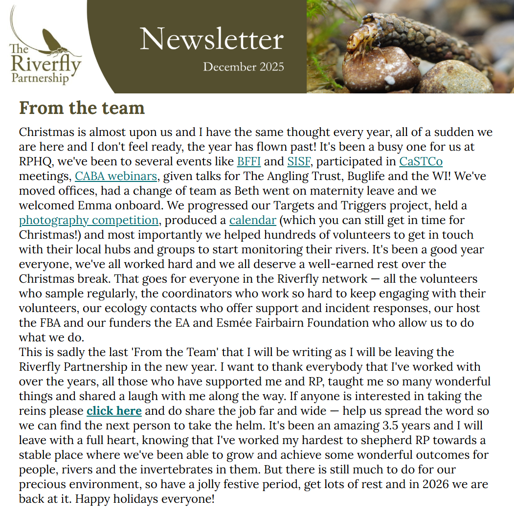 December 2025 newsletter