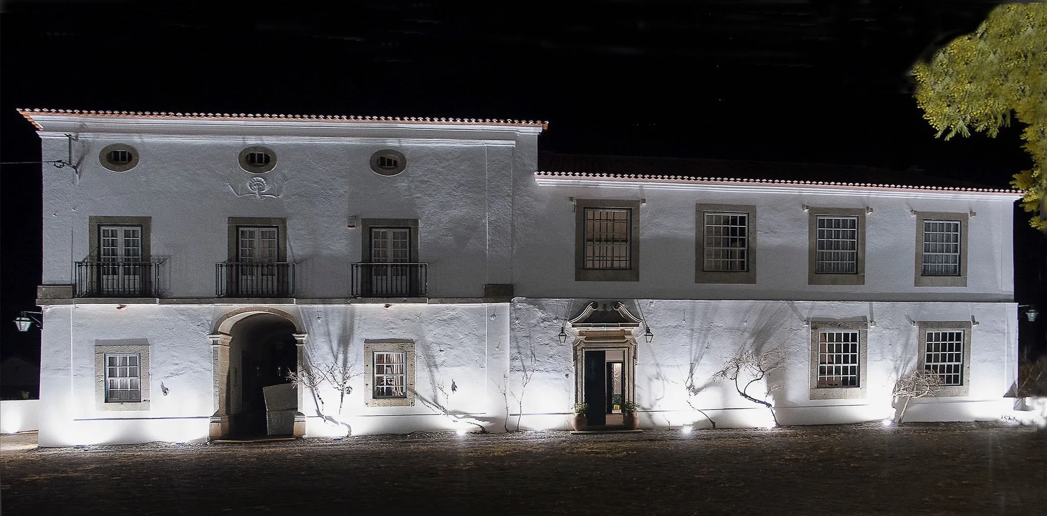Quinta da Boavista - Eventos fachada principal iluminada noite histórico