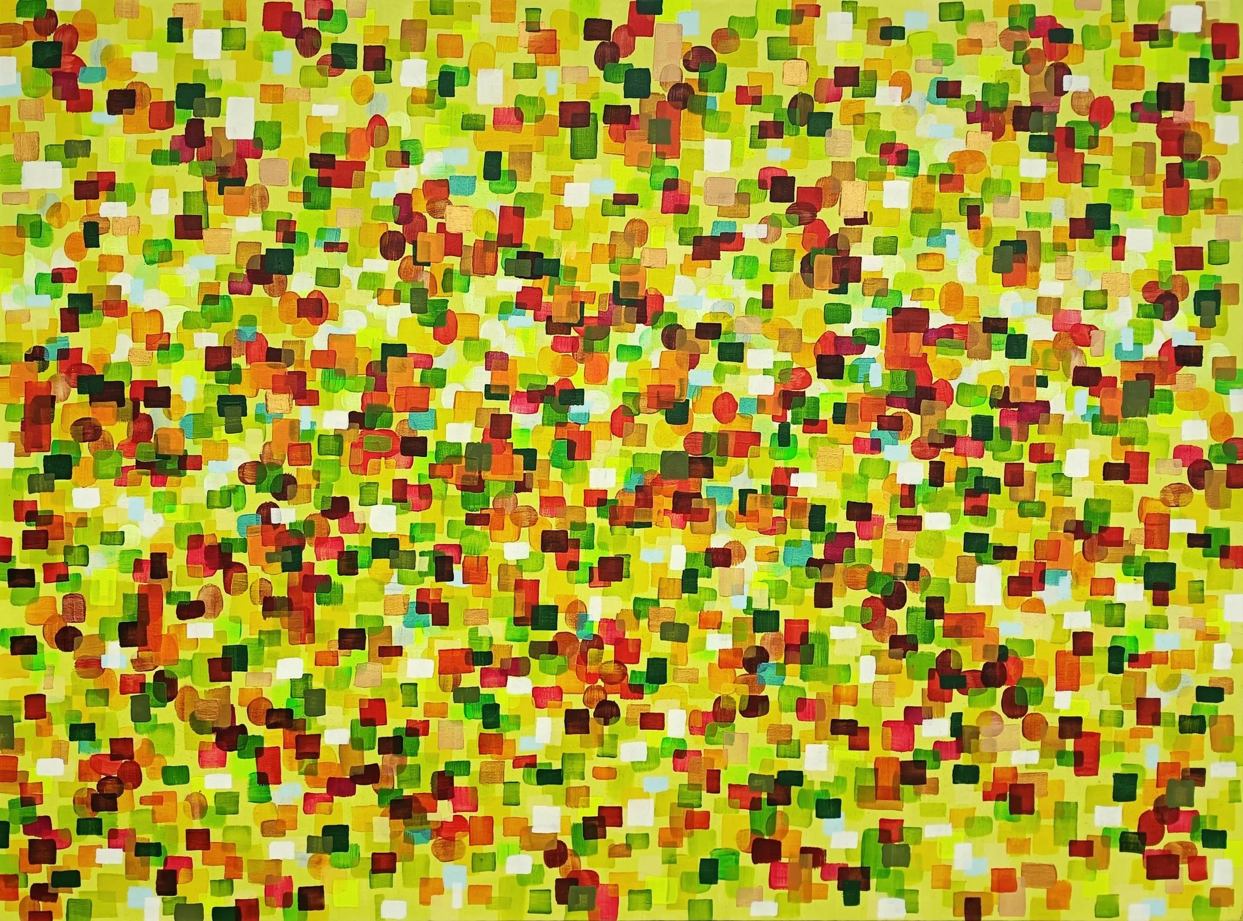 'Imperfect Repetition #4' (103x72cm) Acrylic and medium on canvas (2016-17).