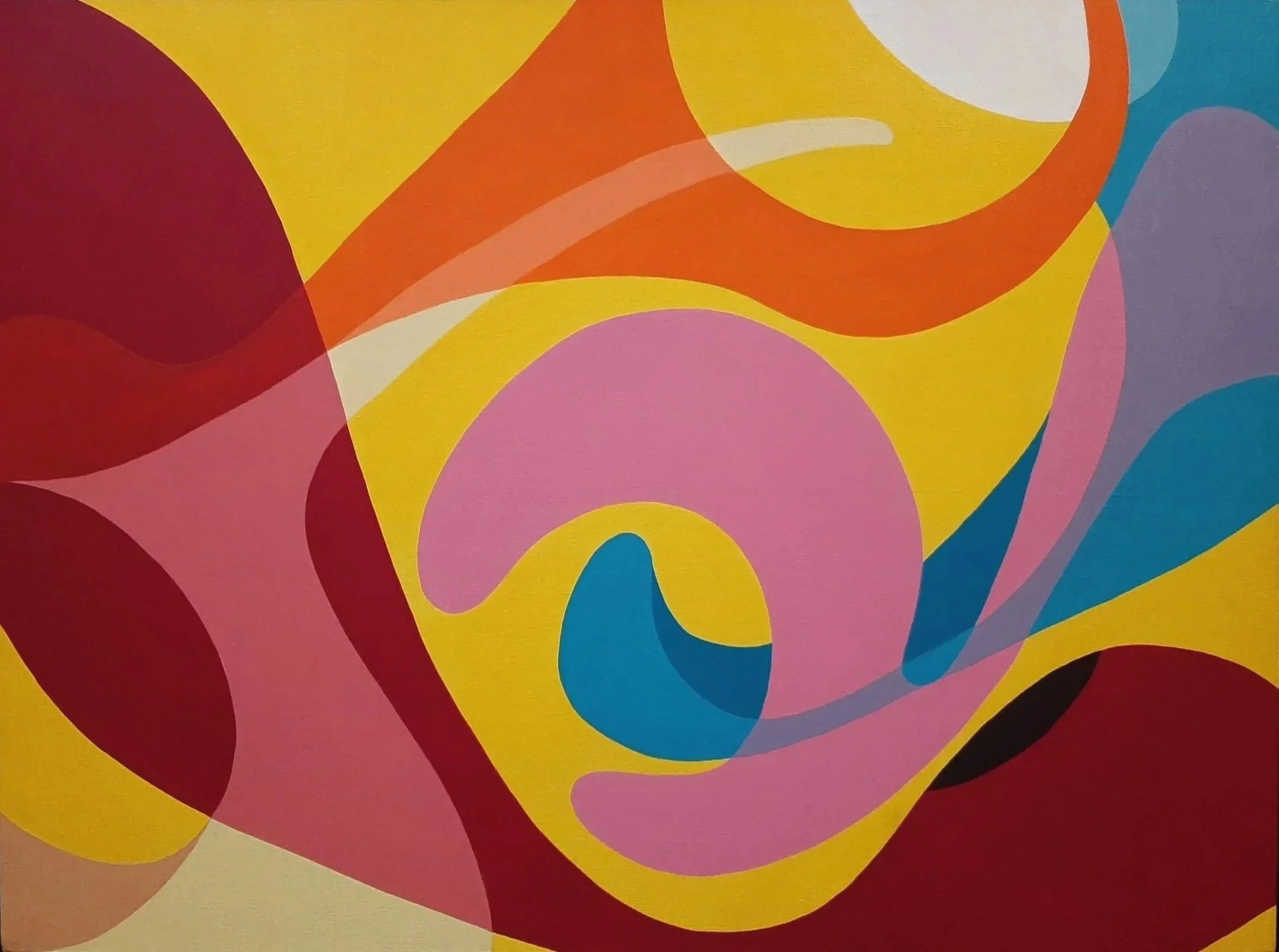 'Tension #2 (Slingshot the Moon)' 101x76cm. Acrylic on canvas (2026).