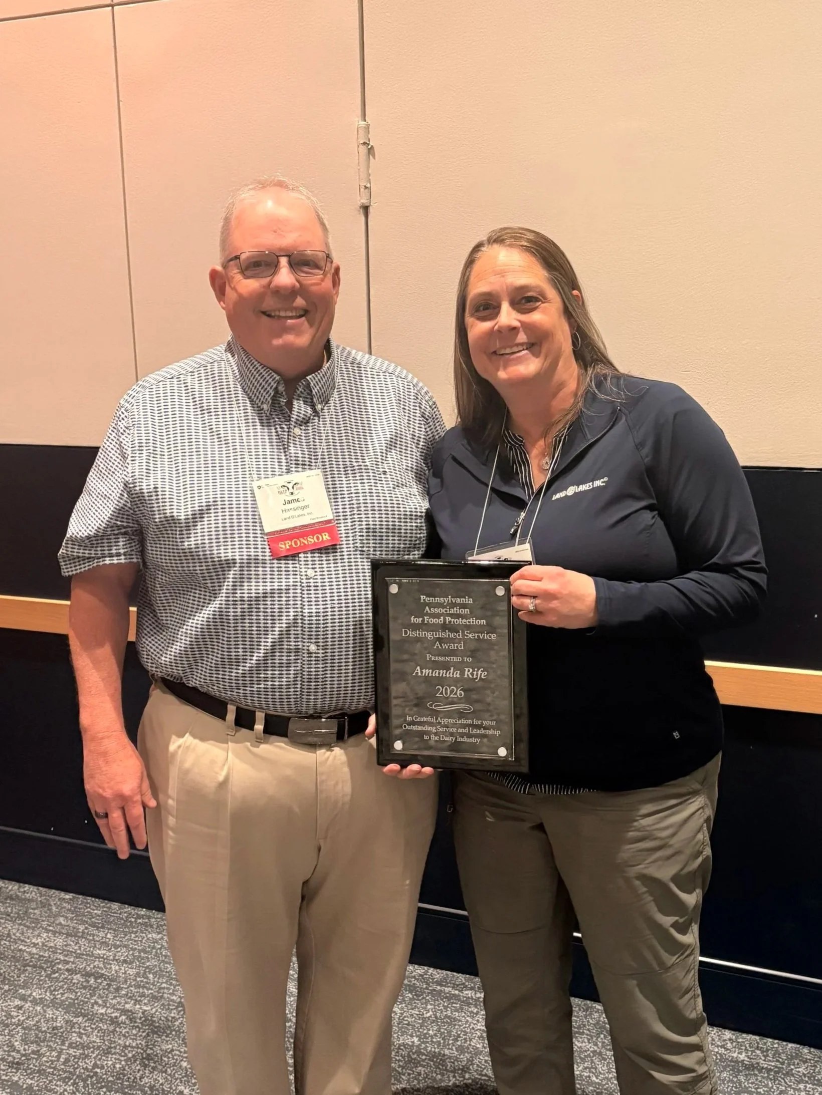 2026 Distinguished Service Award Winner Amanda Rife; Presented by James Hassinger