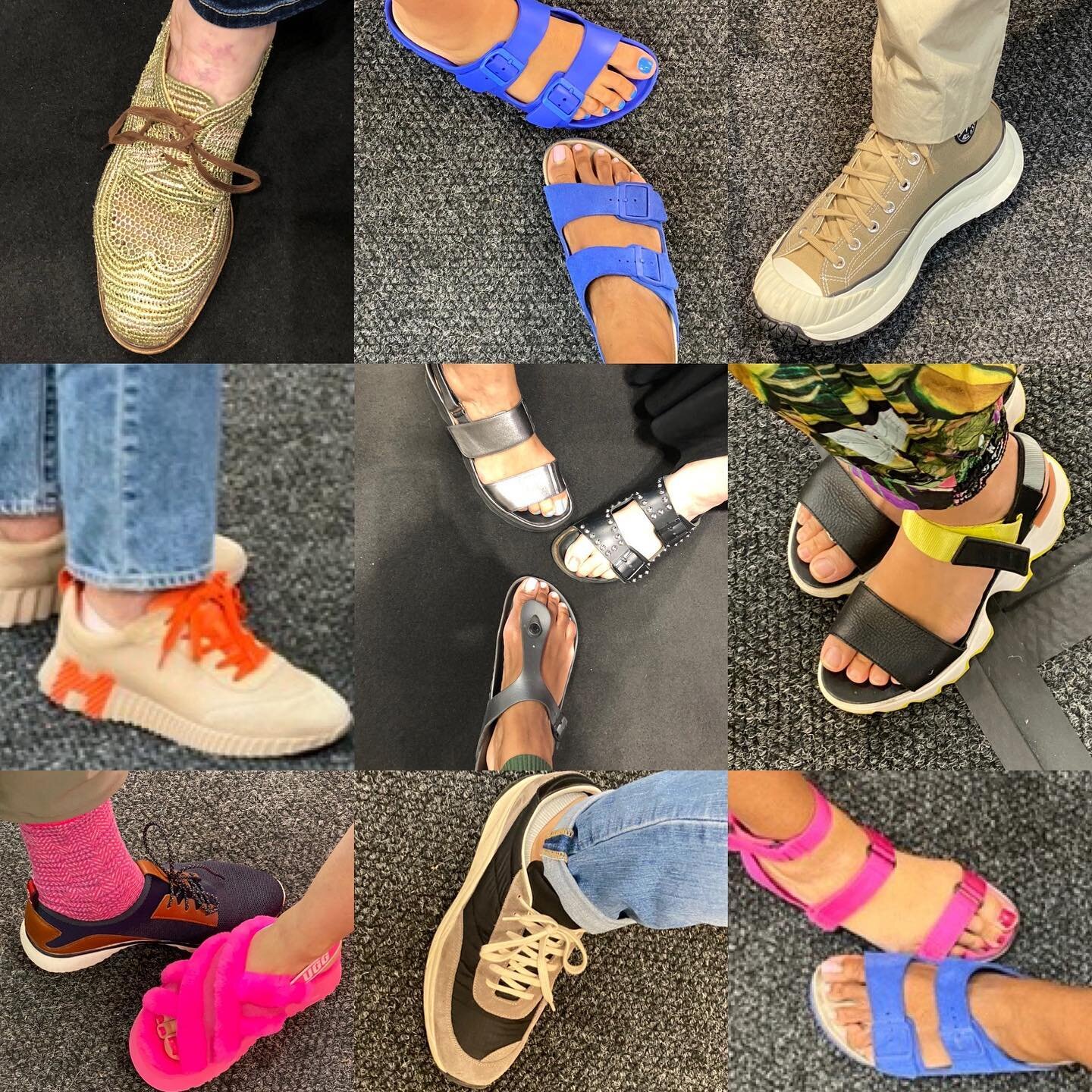 Have you noticed that #showshoes have changed since Covid??👟🥿😊
Just like we discussed, Comfort is Key, but it&rsquo;s still cute and colorful!! Show me your show shoes!! 
.
.
#whatsnext #onthemove #globaltrendambassador #shoes #comfort #tradeshow 