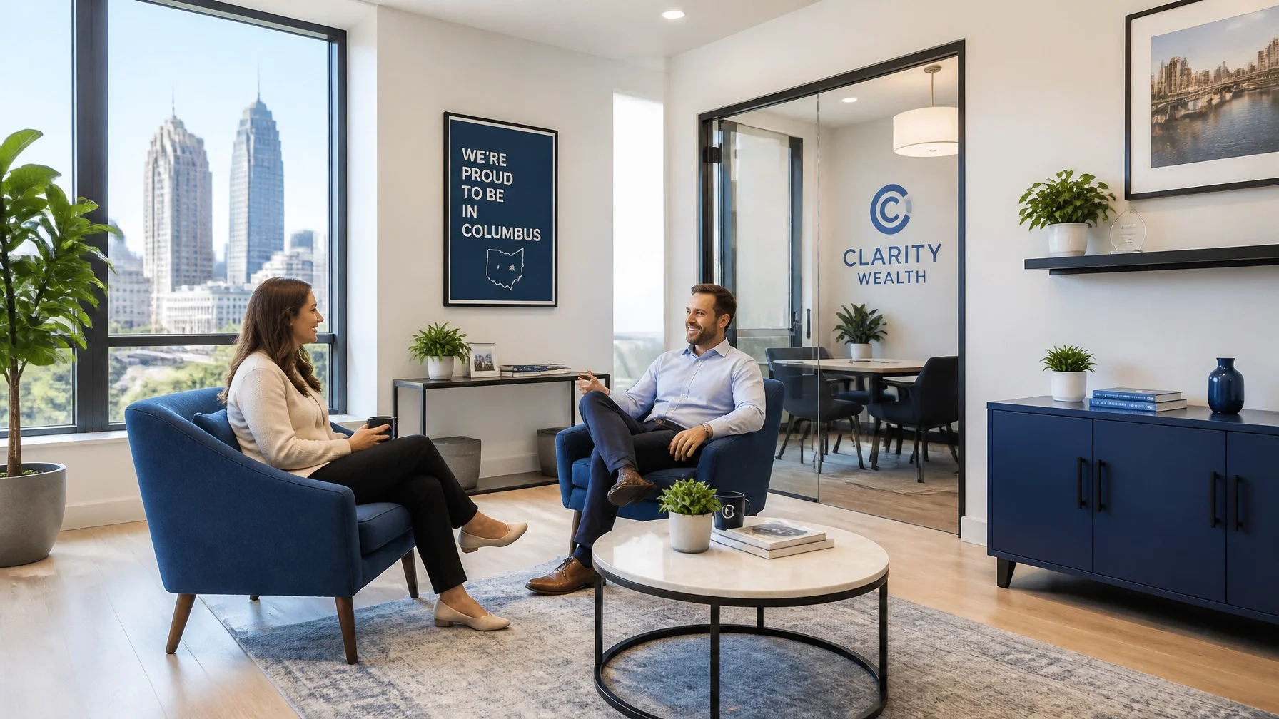 Independent insurance agent discussing cyber insurance with a business owner