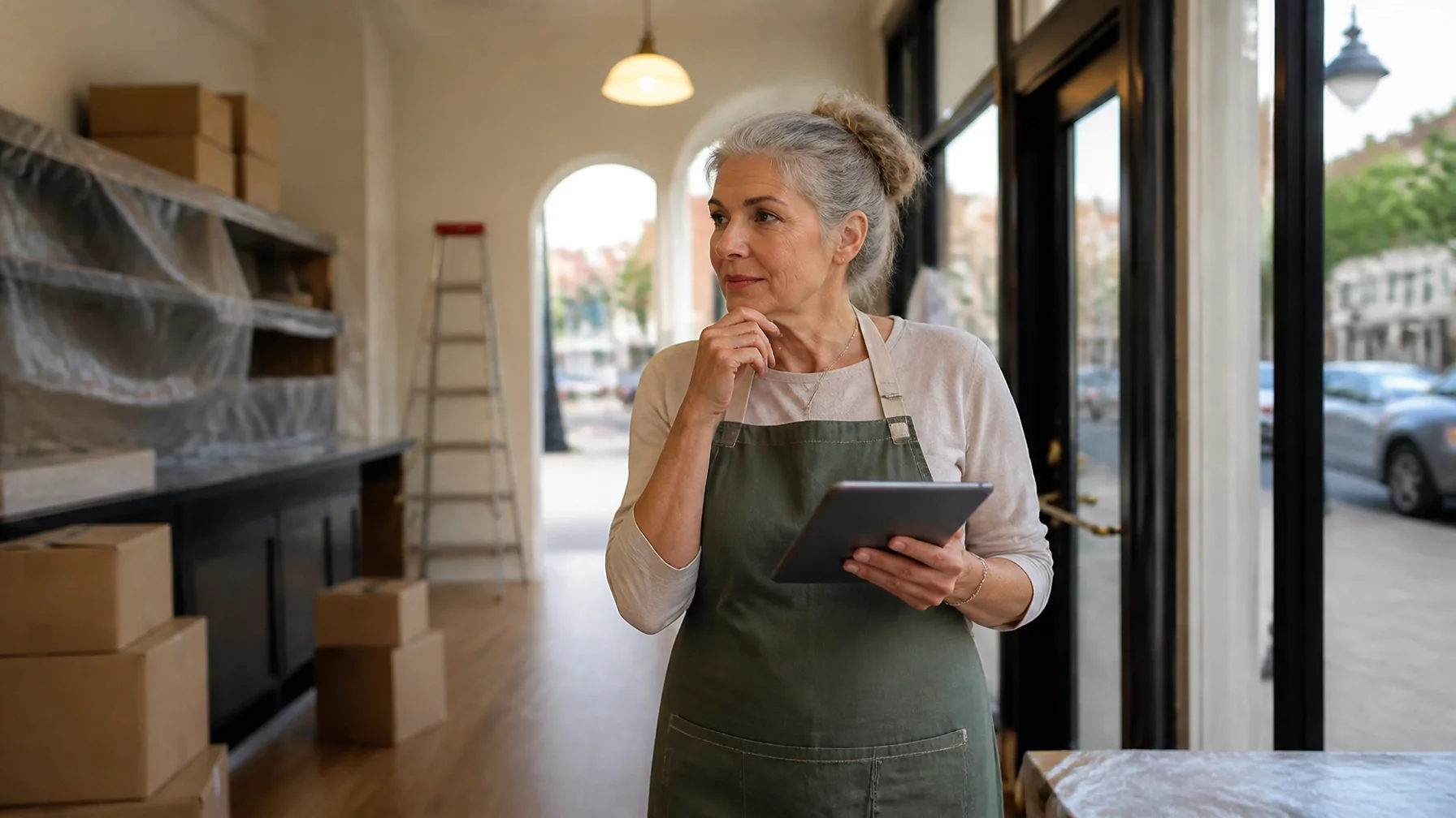 Ohio small-business owner working inside a retail shop