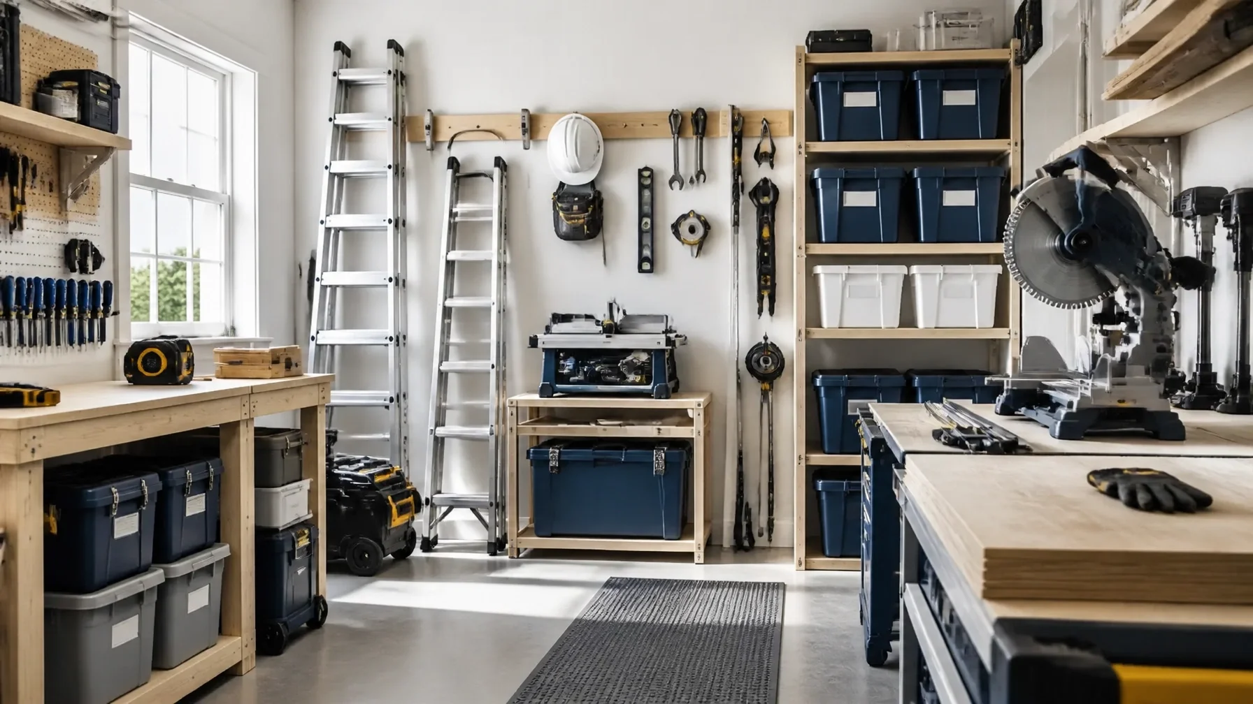 Small business workshop with tools and equipment