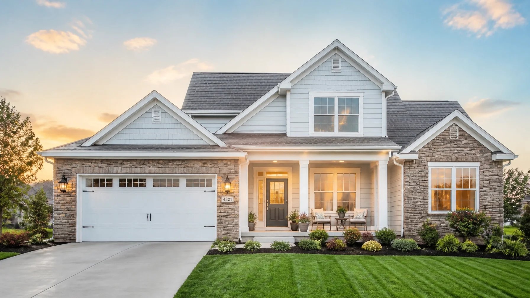 Modern Ohio family home exterior
