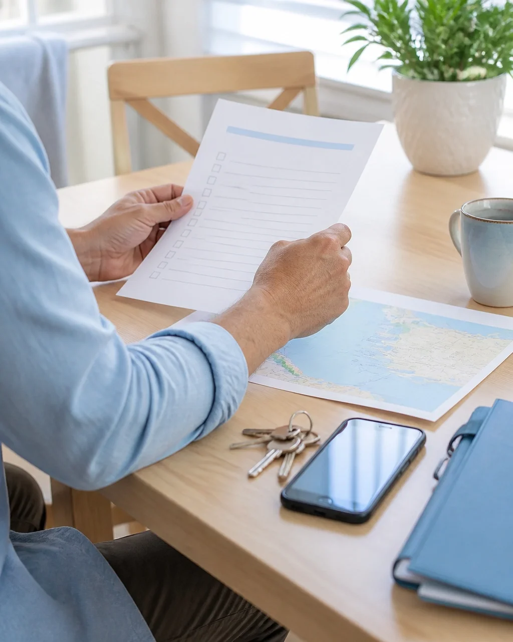 Ohio homeowner reviewing flood and home insurance documents