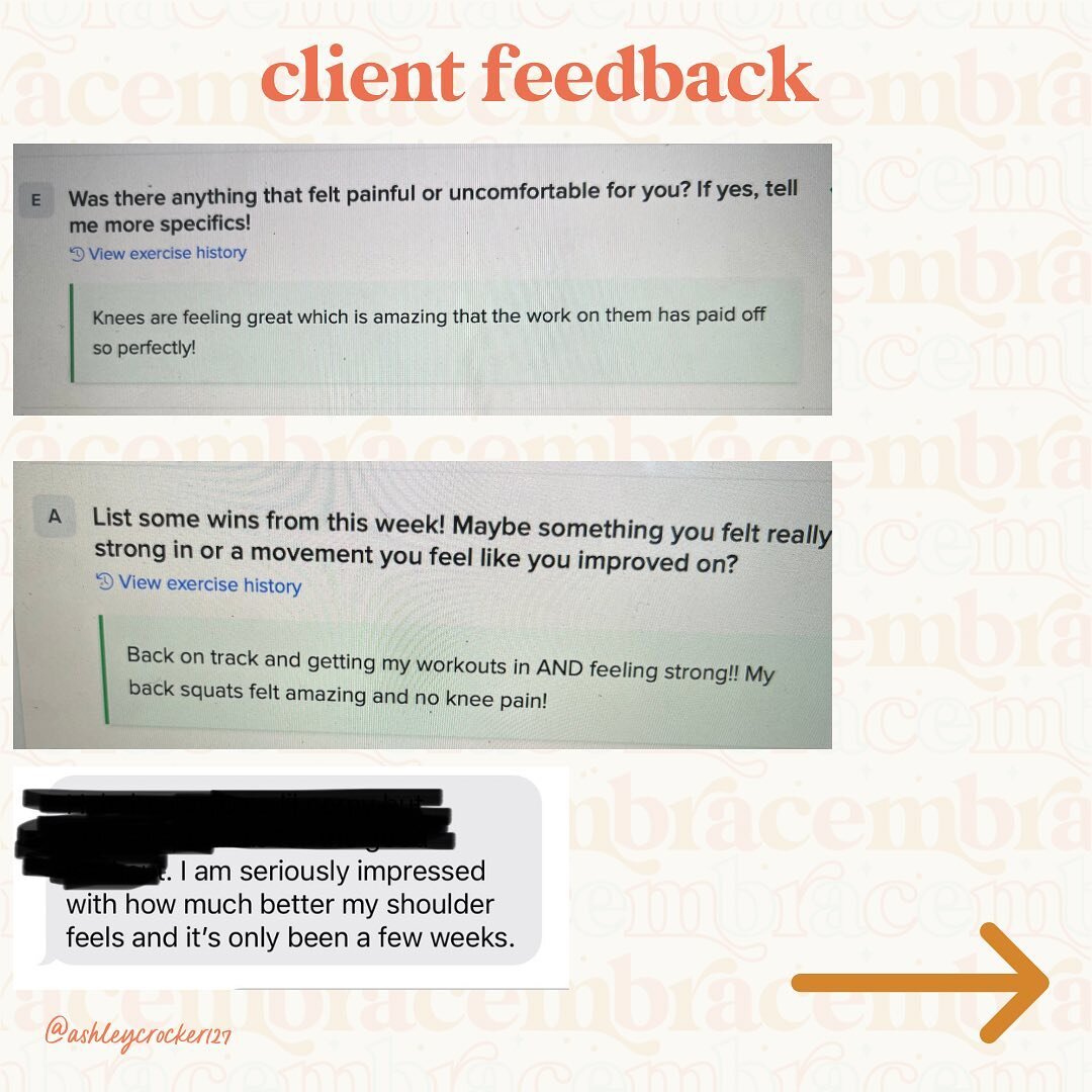 Put this together from some of the client feedback I&rsquo;ve had since I&rsquo;ve been specializing in this area of working with people on their aches/pains. I am honored to do this work and help people who haven&rsquo;t been able to find help elsew