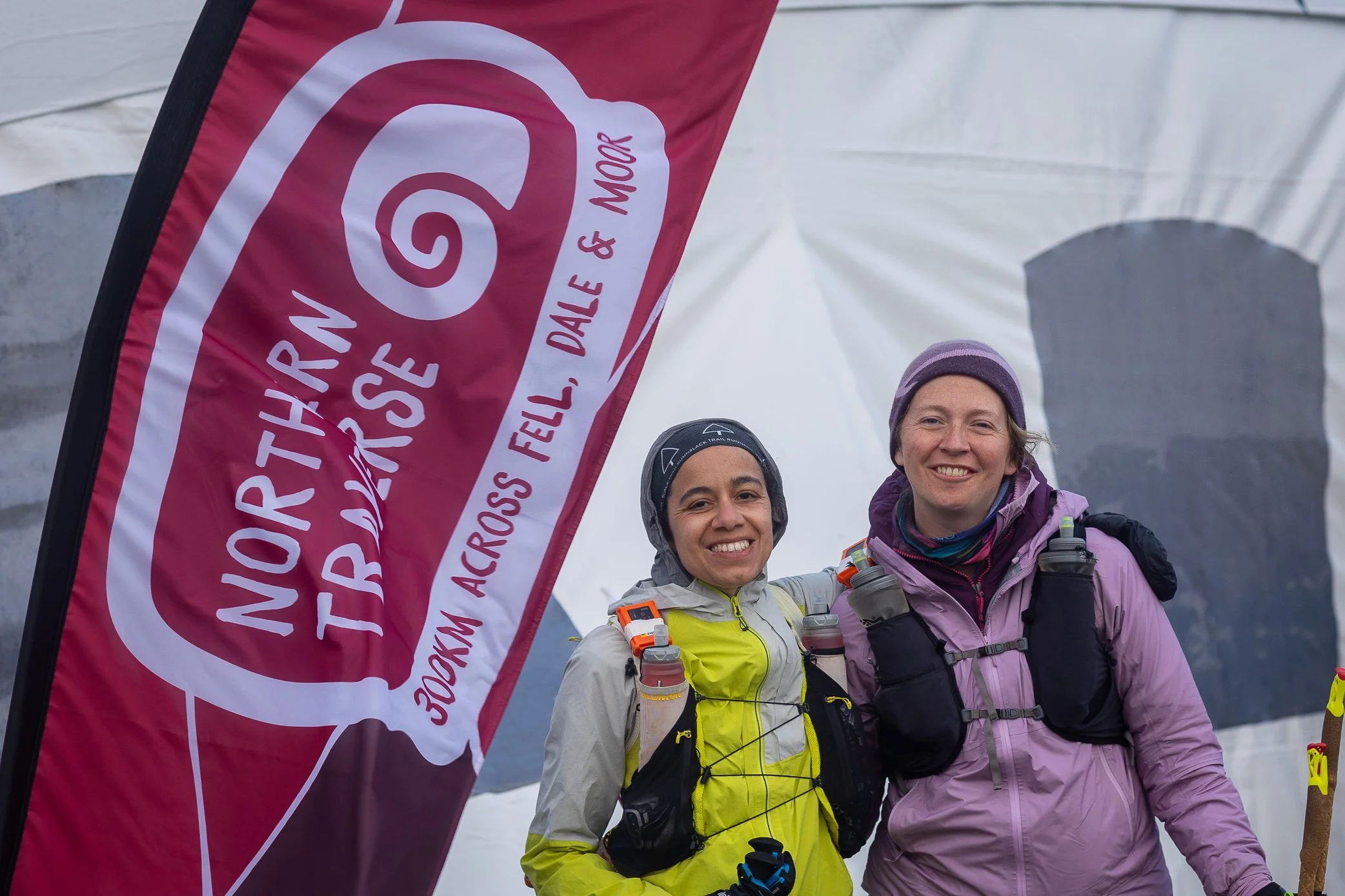 Women together at the Lordstones Aid Station ready for the final section of their 300km journey 