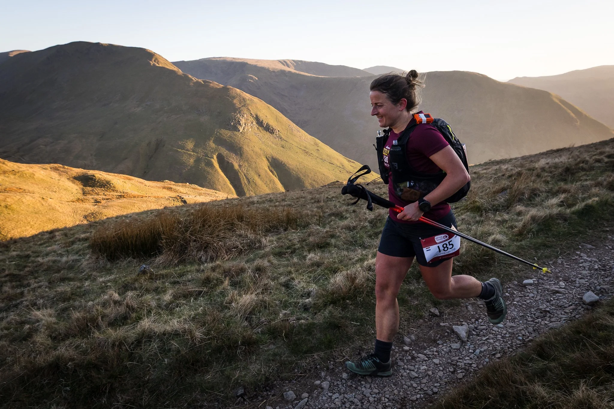 Northern competitor heading into their first sunset of the 300km journey