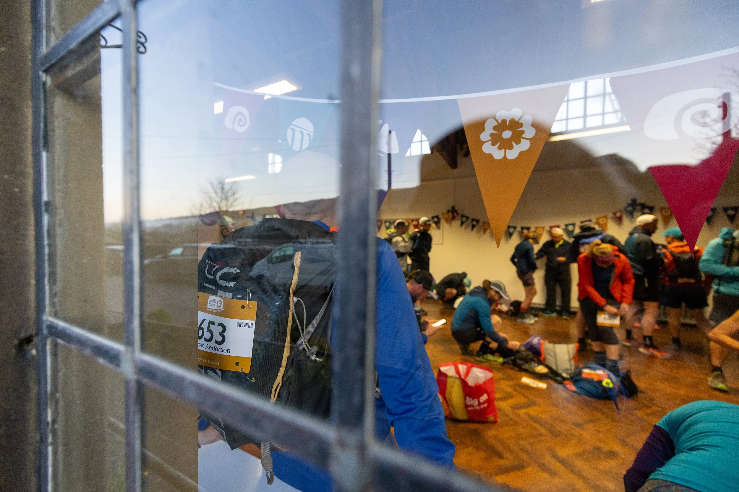 Early morning registration for the Moors Traverse participants 