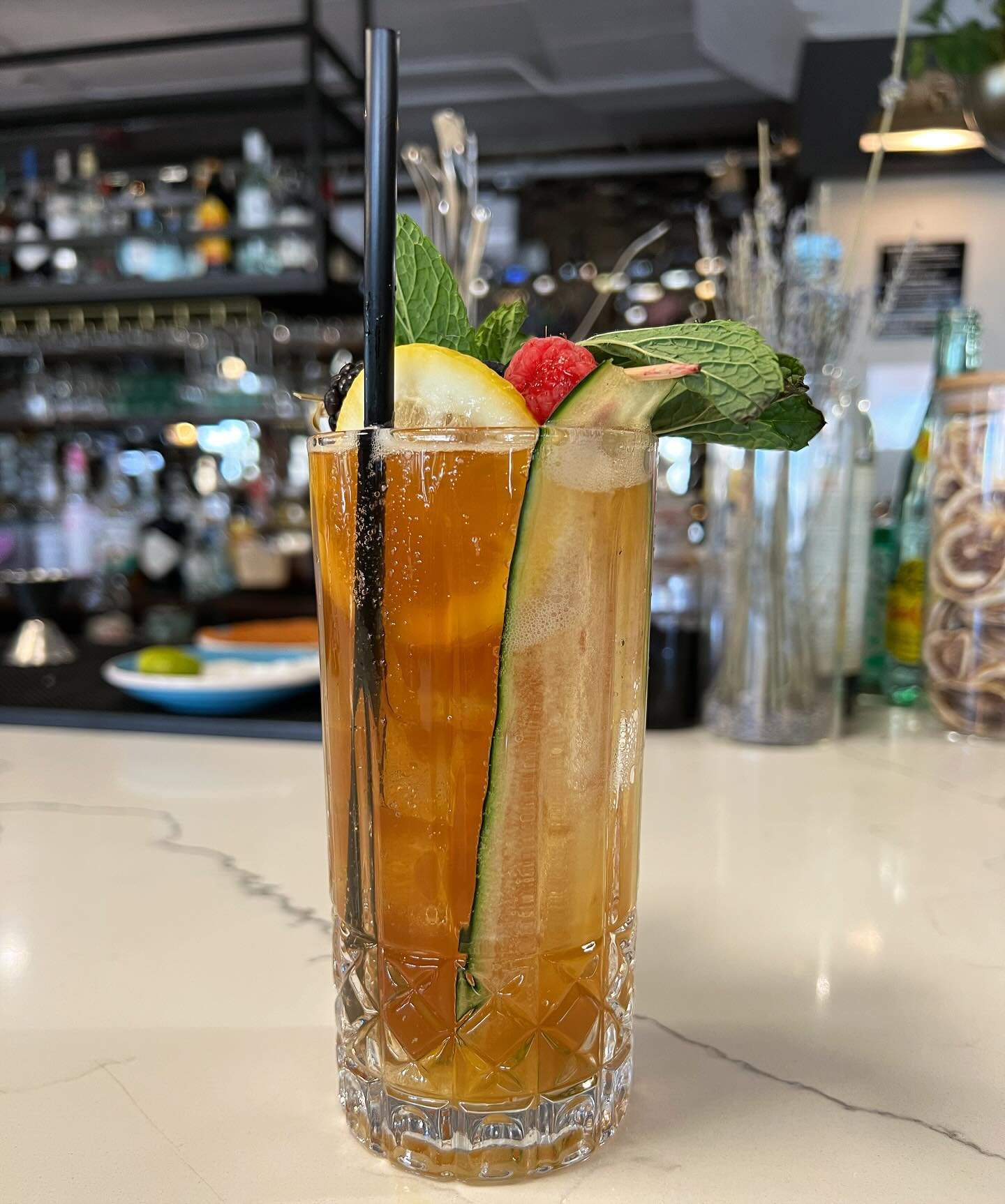 It&rsquo;s Pimm&rsquo;s Cup season! Come enjoy a refreshing beverage on our climate controlled patio! Sip on one of our craft or zero-proof cocktails, or try our selection of beers, wines and delicious coffee drinks.