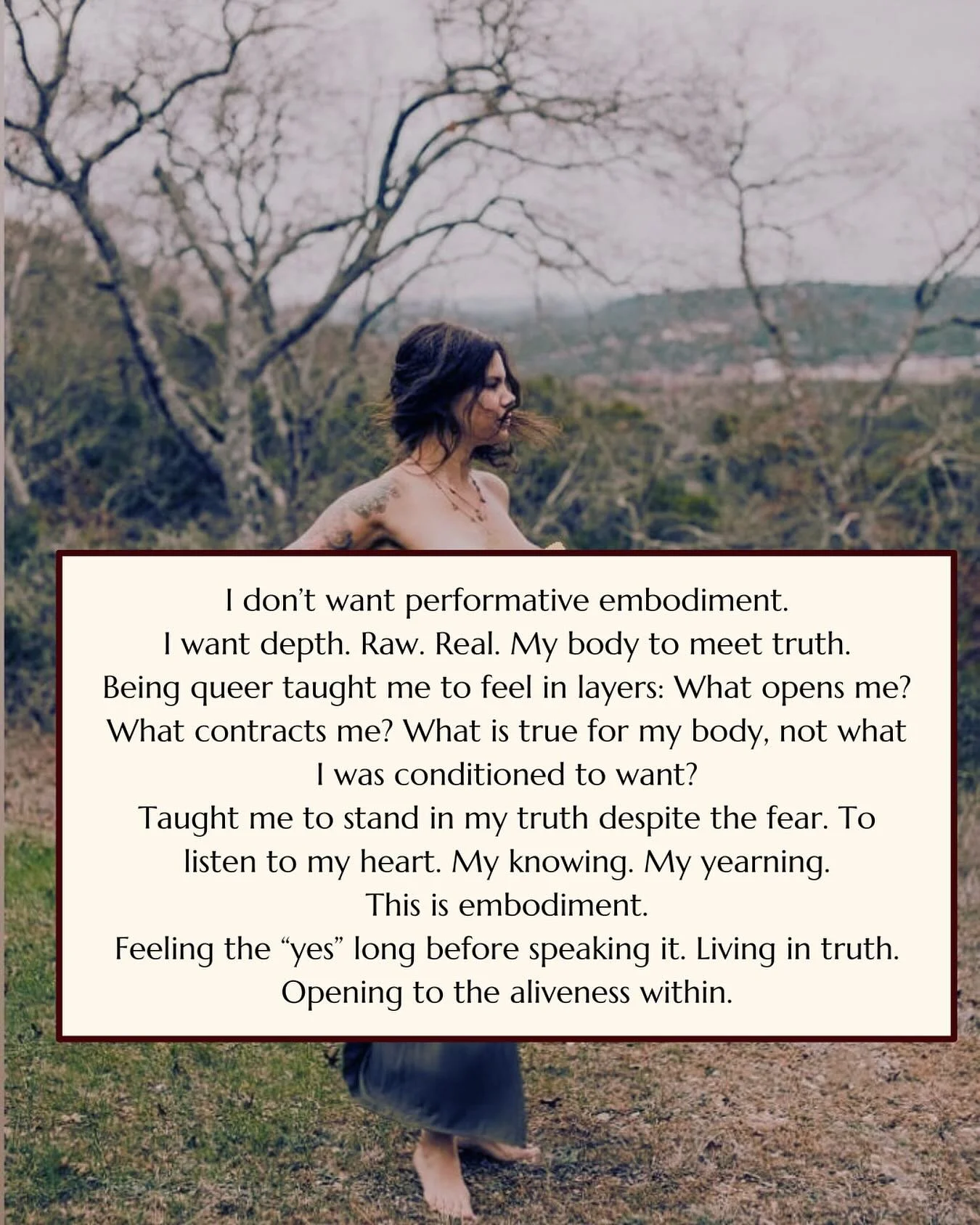 My queerness taught me how to truly feel alive. How to live life for me and no one else.

To follow my inner knowing. Listening to the voice within, telling me what is true. Feeling the yearning for more.

Transmuting the fear into power. The power t