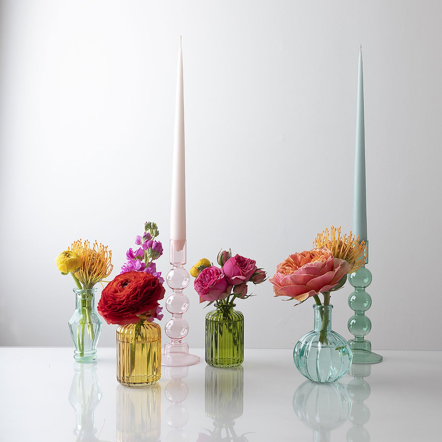 In Bloom Coloured Bud Vases — Set of Three — in bloom studio