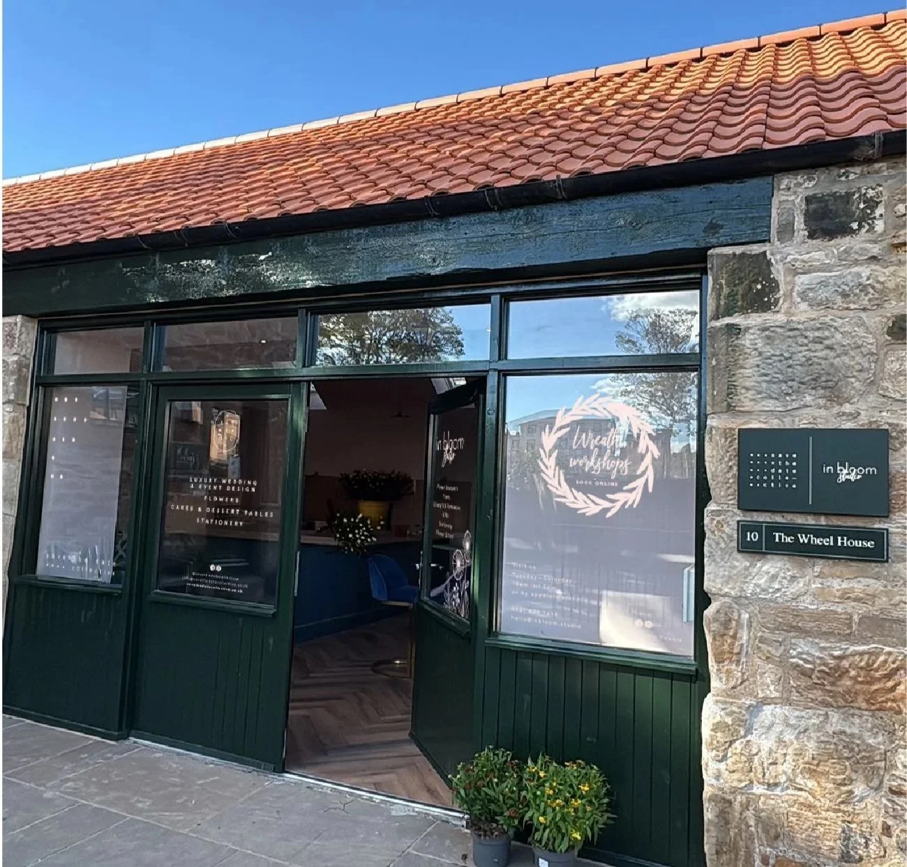 longniddry steading flower and gift shop in bloom studio in the winter sunshine