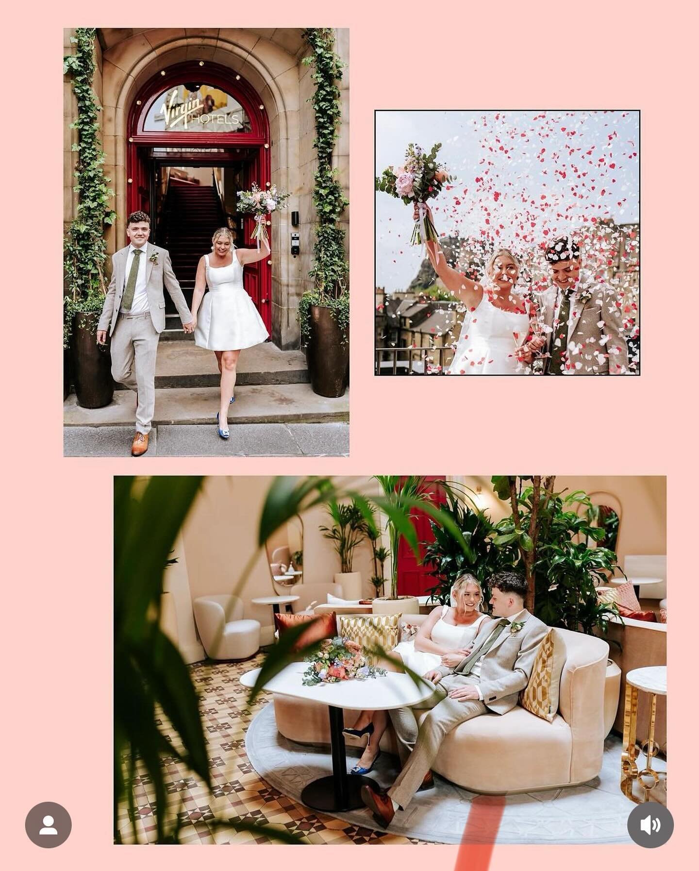 How gorgeous are our couple from yesterday who eloped in Edinburgh! 

The bride held a colourful bouquet of seasonal flowers including everyone&rsquo;s favourite Peony Roses!

Contact our sister company @savethedatecollective to start planning your w