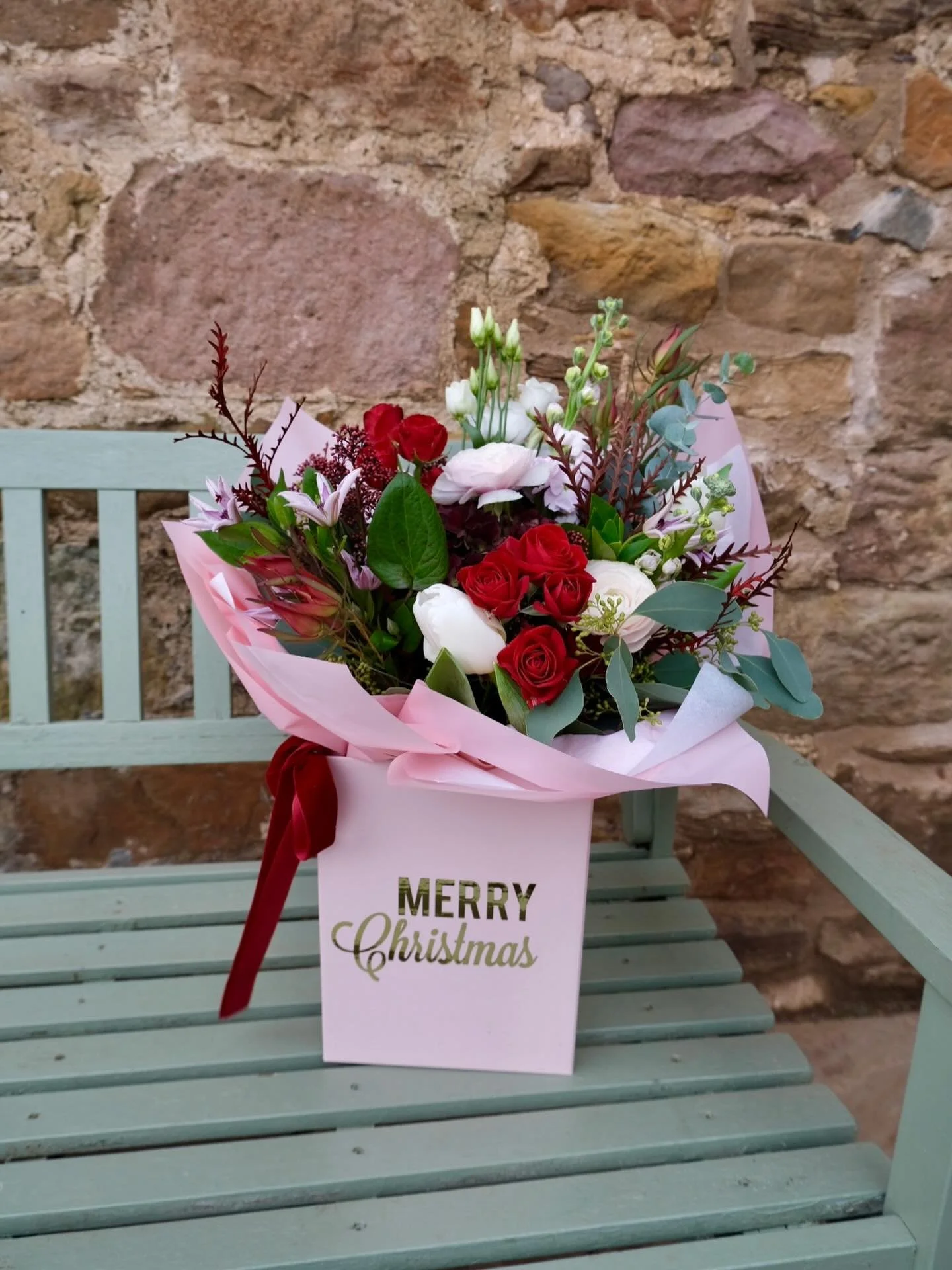 Our Christmas flower collection has a new addition &ldquo; Luxe Christmas Boxed Bouquet&rdquo; 

An array of seasonal blooms in dark red, blush pink and white tones arranged with fragrant foliage and packaged in our &ldquo;Merry Christmas&rdquo; box.