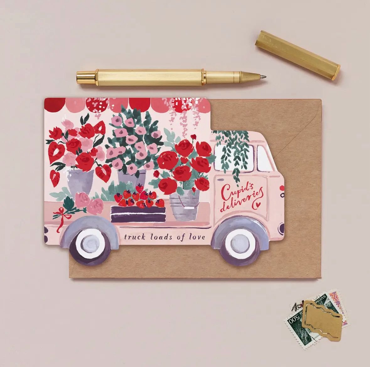 Truck Loads of Love Greetings Card