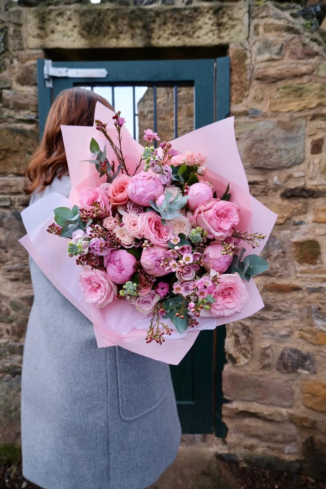 Sweet Valentines Rose and Peony Bouquet