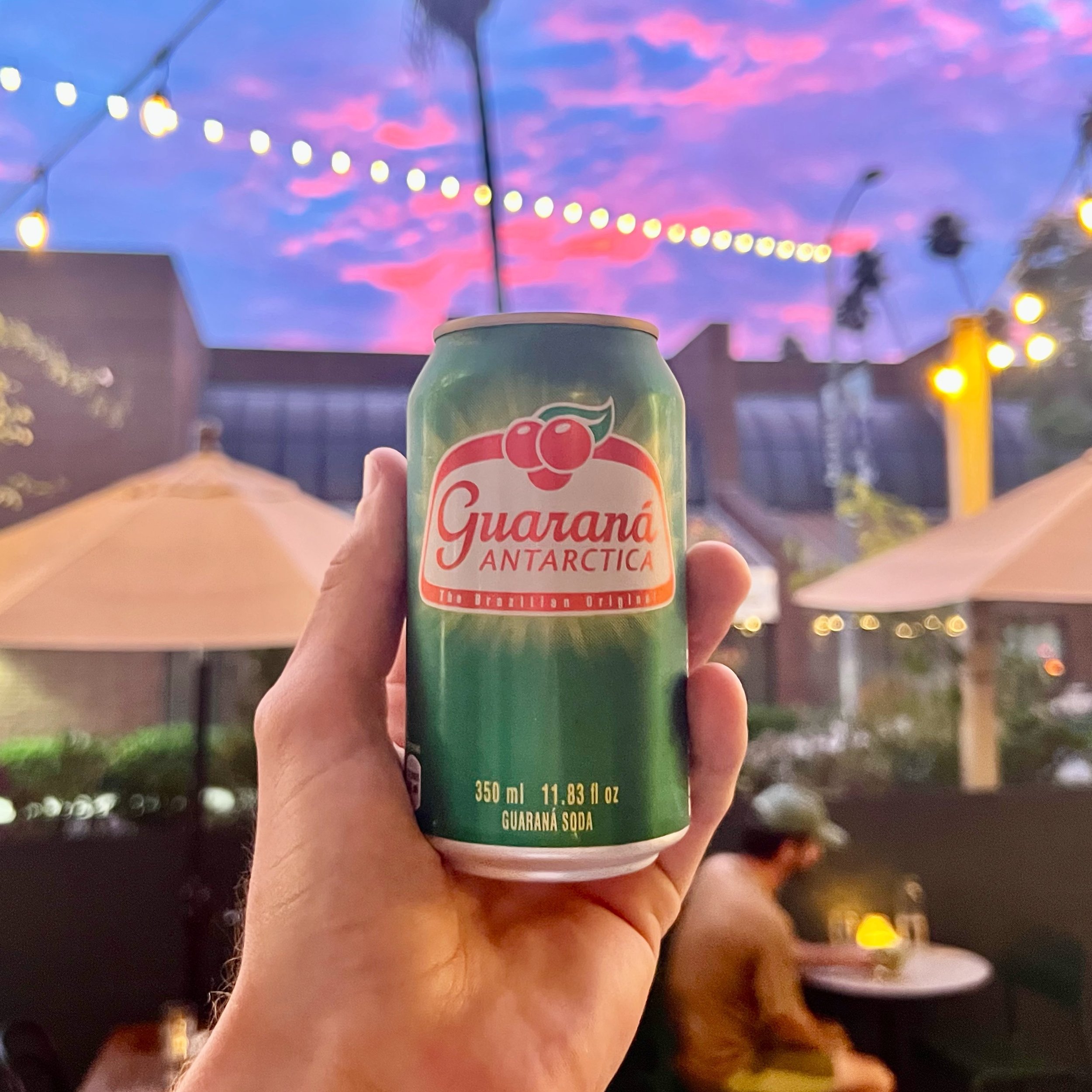 Guarana Antarctica, one of our N/A options, is a sweet and crisp Brazilian fruit soda. It&rsquo;s served daily alongside so many other flavors of Brazil! 🇧🇷 Come check it out! Going until 10pm tonight 🫶🏼🍽️🍹