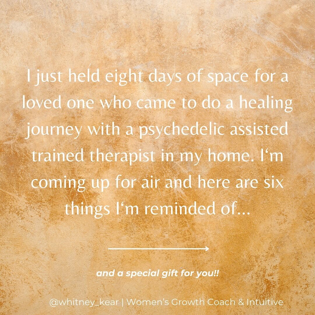 The greatest healing often happens in moments of simplicity, of quiet, of safety. 

True healing doesn&rsquo;t perform for others or convince others how awakened we are, it simply is. 

True healing is freedom. 

Here are some things I&rsquo;m remind