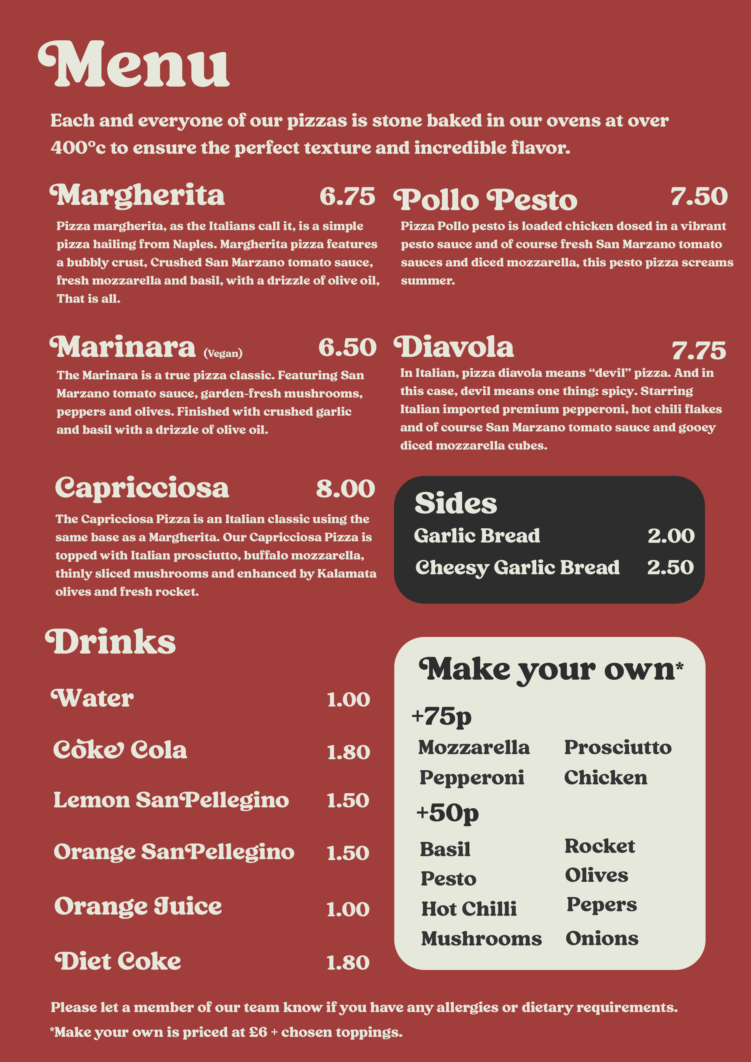 Pre Order — Romeo's