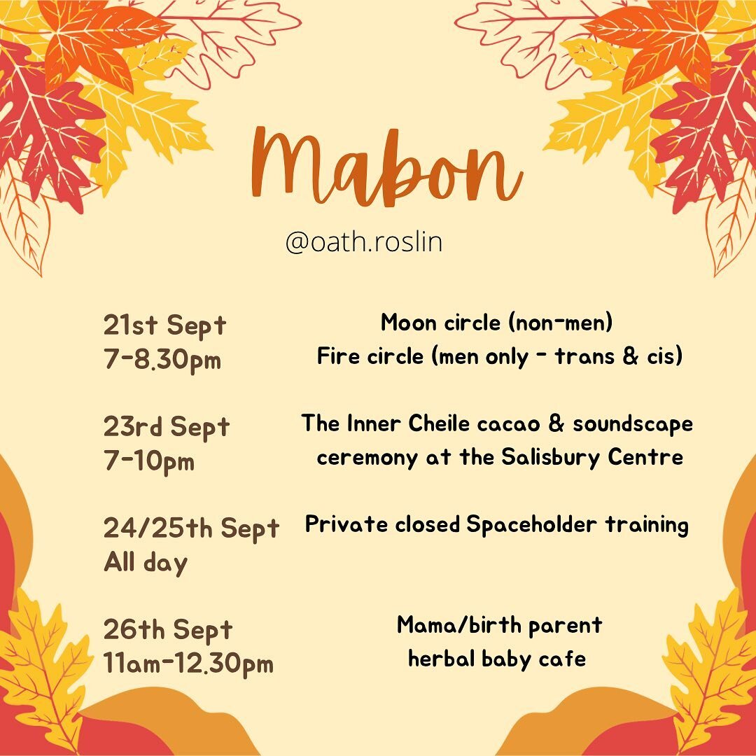 Dates for your diary for the next celtic festival 🥰

To book see link in bio @oath.roslin