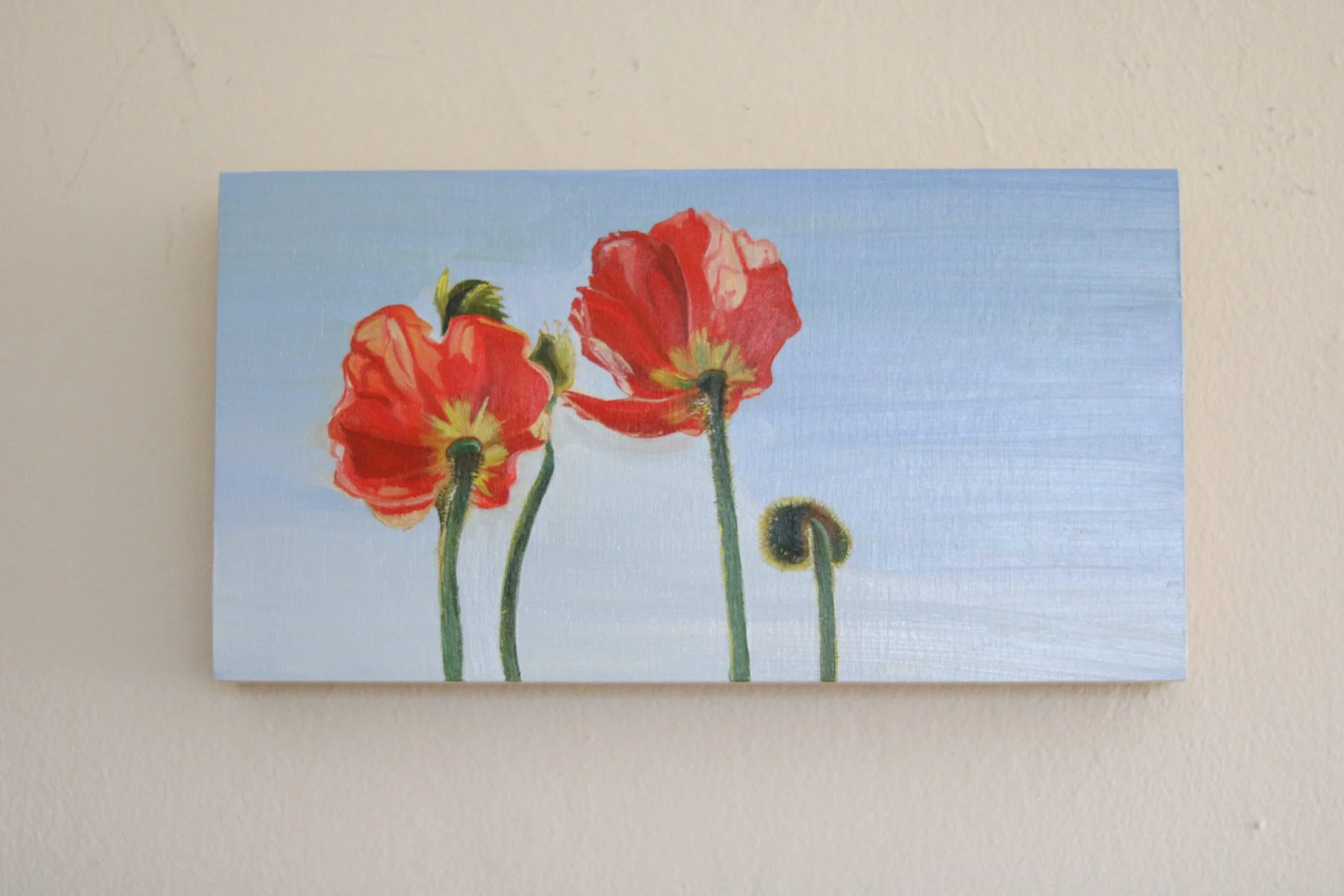 "Looking Up" Oil on Wood