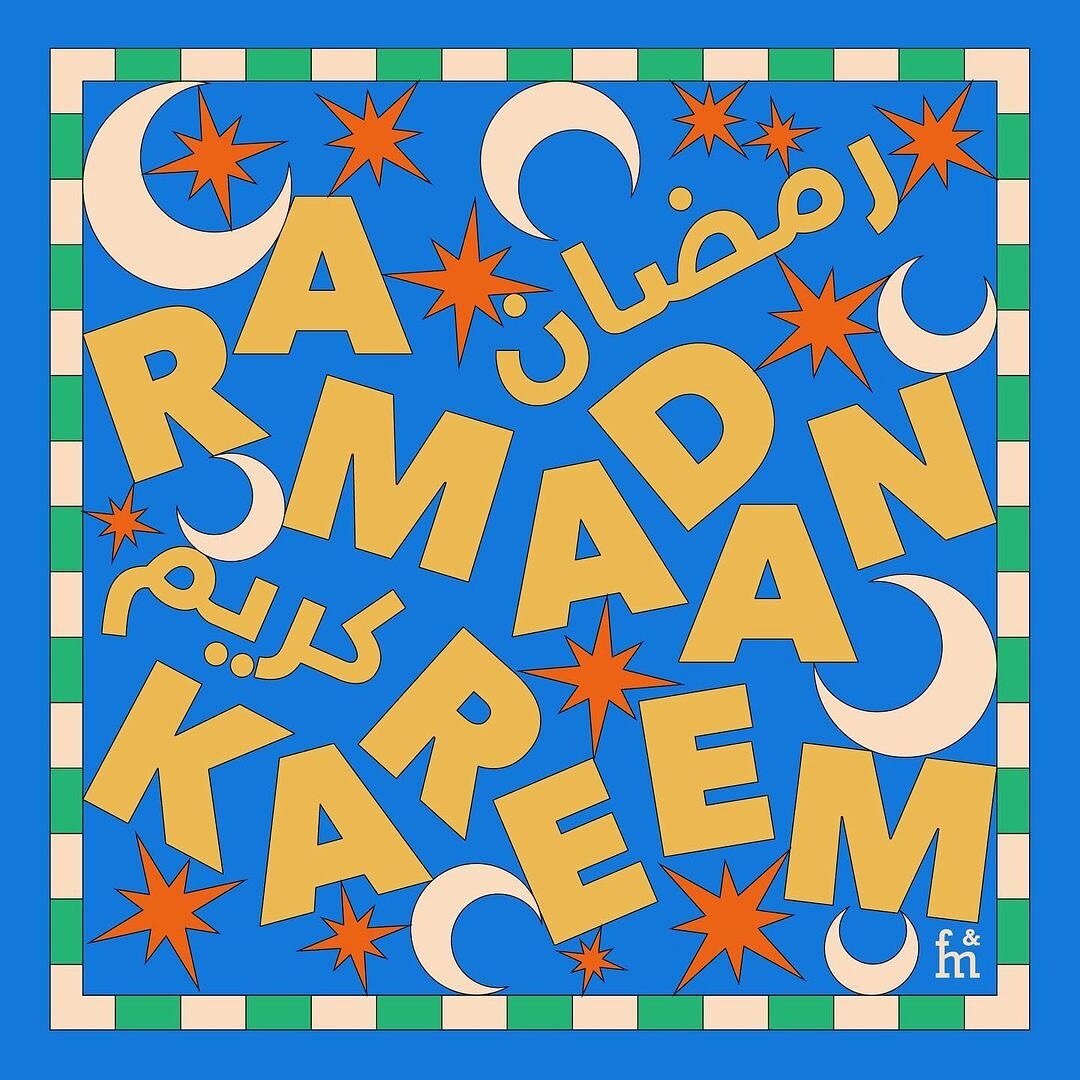 &bull; @finchandmacaw #ramadankareem 
.
#finchandmacaw #posterdesign #typography 
.
#graphicdesign #vibrantcolors #maximalism #ramadanmubarak #illustration