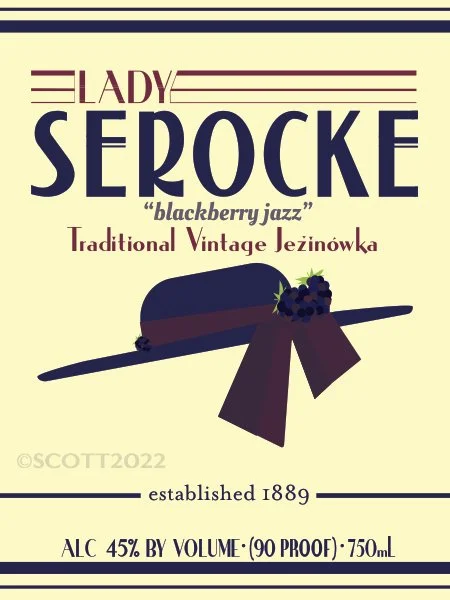 2019: One of my first digital designs ever from college, an alcohol label.