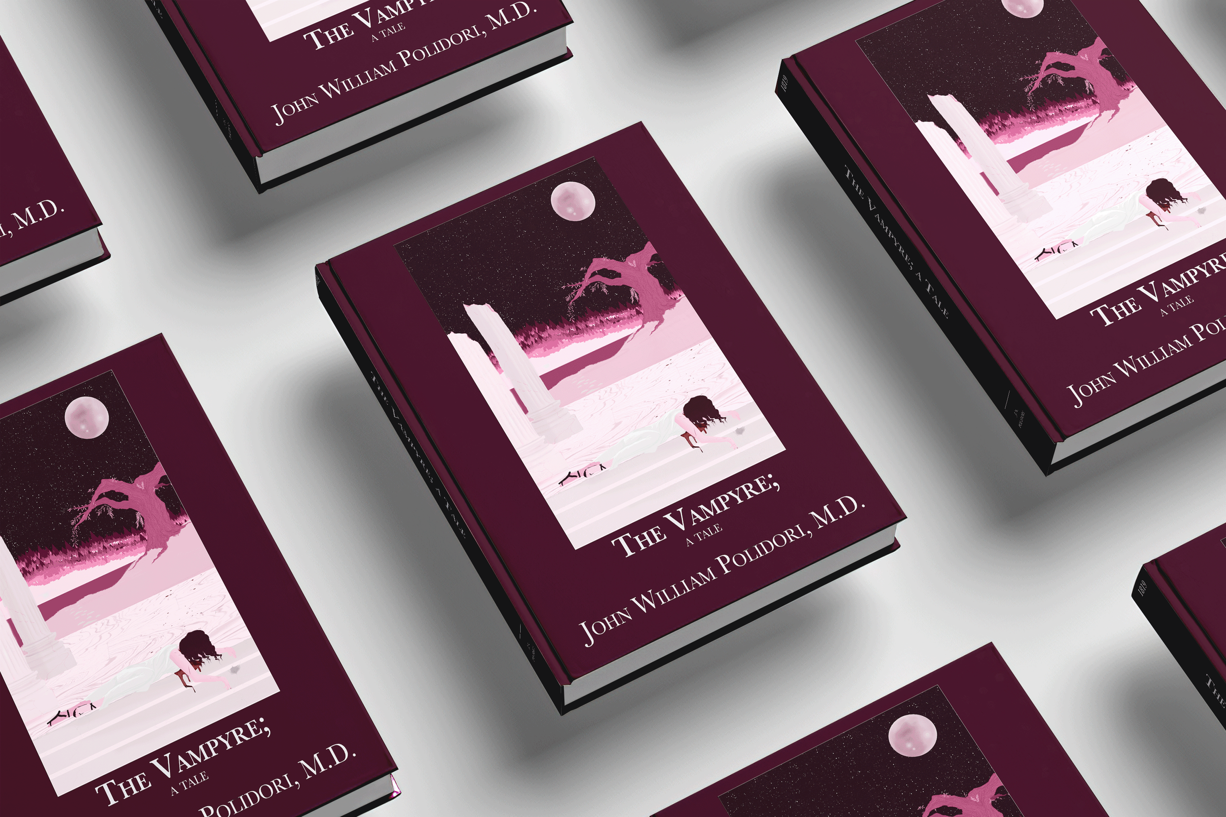 APRIL 2022: Hand-drawn cover of a book ('The Vampyre; a Tale', 1919 - Public Domain) 

Software: Clip Studio Paint Pro (illustration)
Adobe InDesign (Typography, Cover Design)
Adobe Photoshop (Mockup)

Device: Surface Pro 6 (illustration), Apple iMac