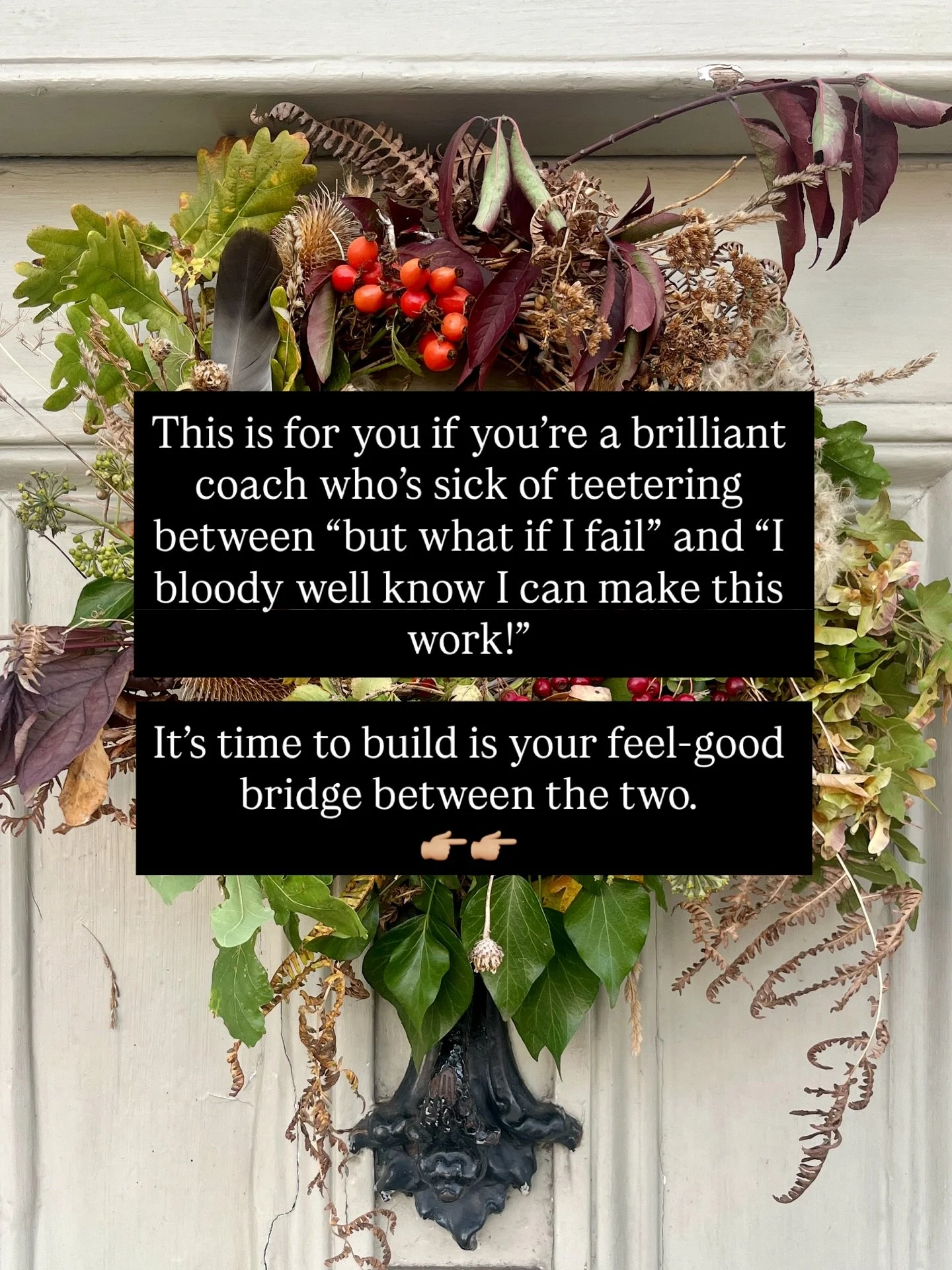 I sent this email to my community this morning and it seems to have struck a chord. 

If you want my support to shape (or refine) your signature coaching offer, position it and sell it to a waitlist of perfect-fit clients by Christmas 🎄 why not join