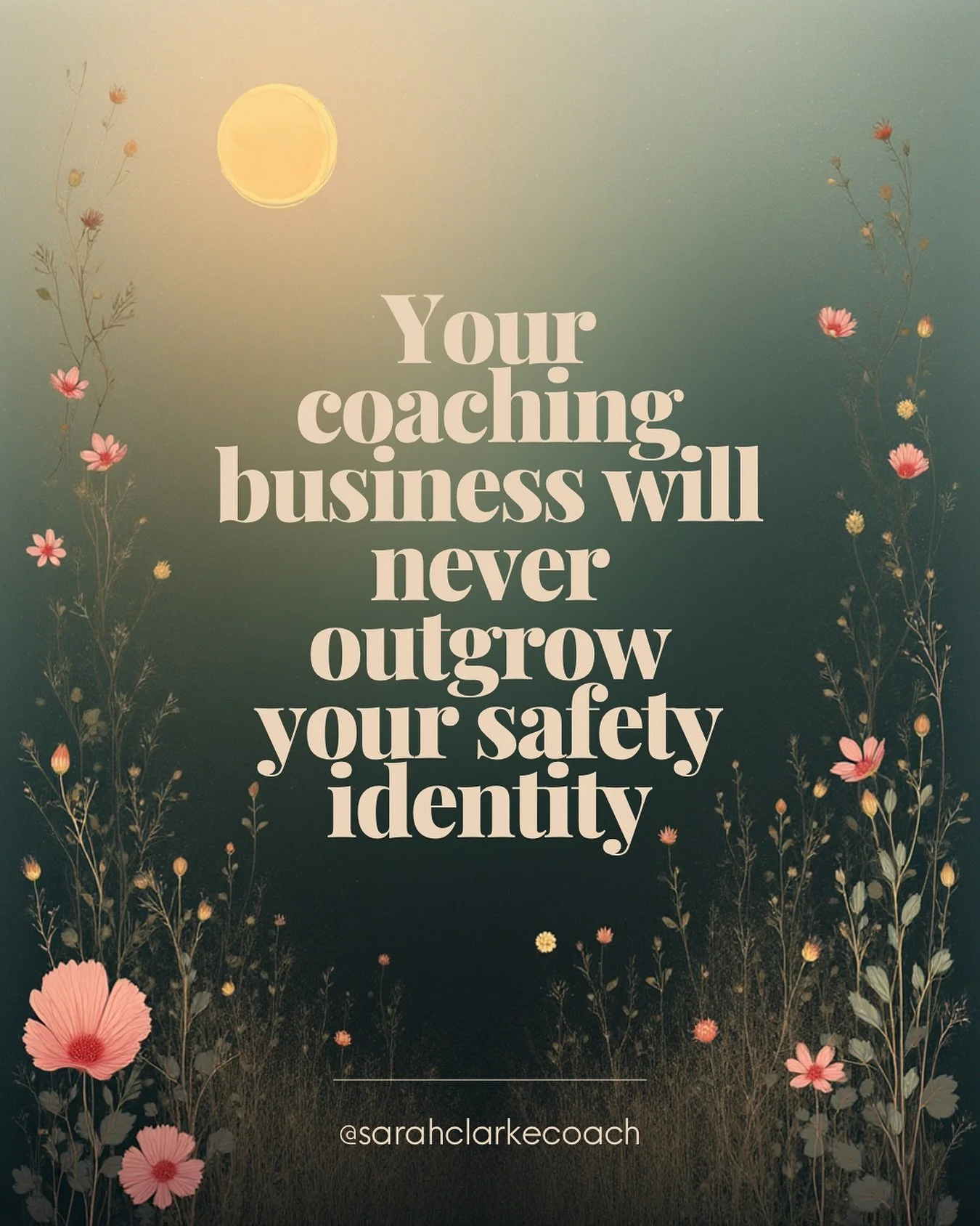 Here&rsquo;s the truth most ambitious coaches like you (and me) often learn the hard way.👇

Your business will only ever grow to the size of your self-concept.

If deep down you still believe you&rsquo;re:

👉 too much
👉 not enough
👉 not ready yet