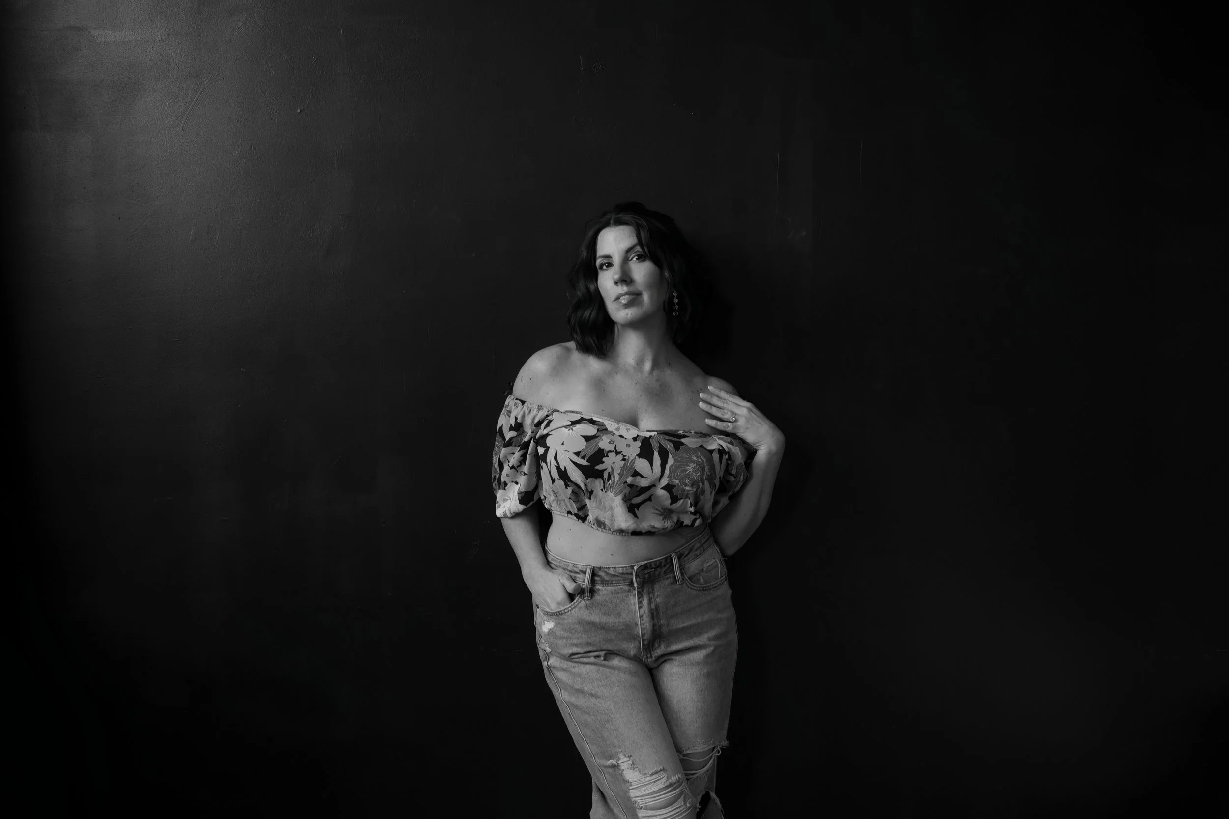 Boudoir portrait session at GLOW Boudoir by Laura Biron, Northampton MA