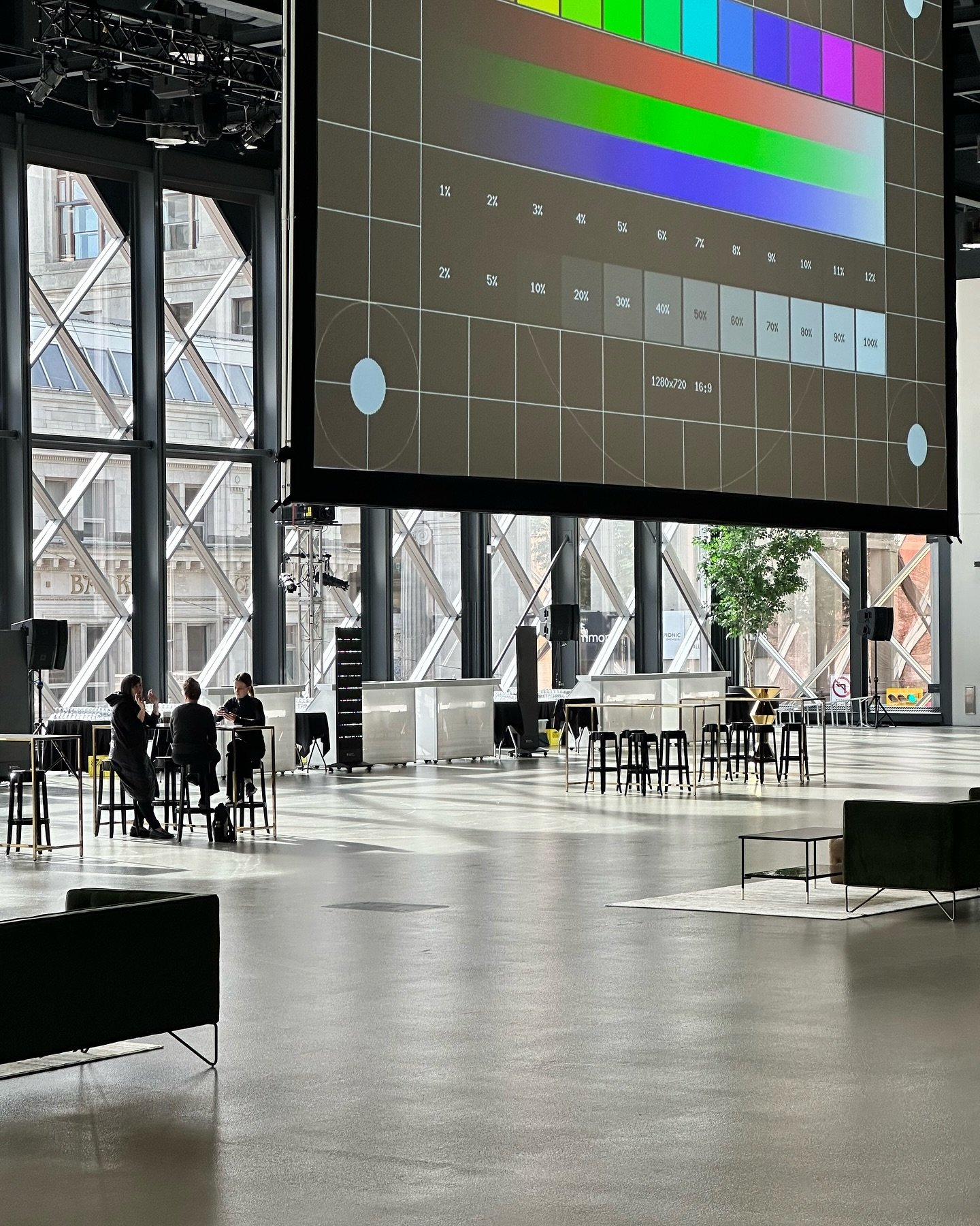 No peaking!! 👀👀 After a smooth install, we&rsquo;ve been busy with 7 hours of stage rehearsals for the Calgary Influential Women in Business Awards, TONIGHT! 

Our stage management team has done a final walk through, next up, a tech run-through. 

