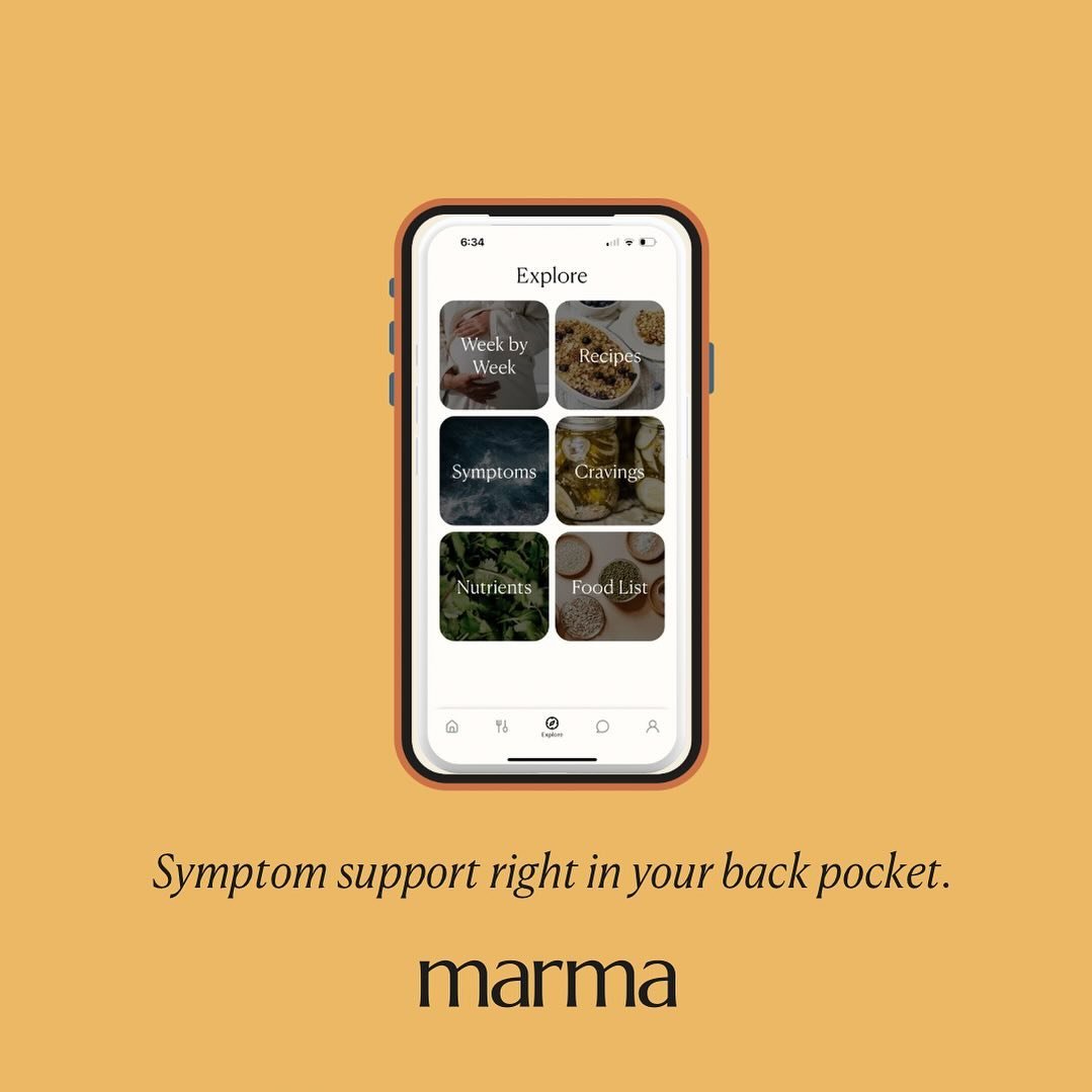 Whatever you may be experiencing during pregnancy and postpartum, take a look at the Marma app to see how you can nutritionally support any &ldquo;symptoms&rdquo;.

Food is a powerful healer. Chances are, there is something you can proactively use to