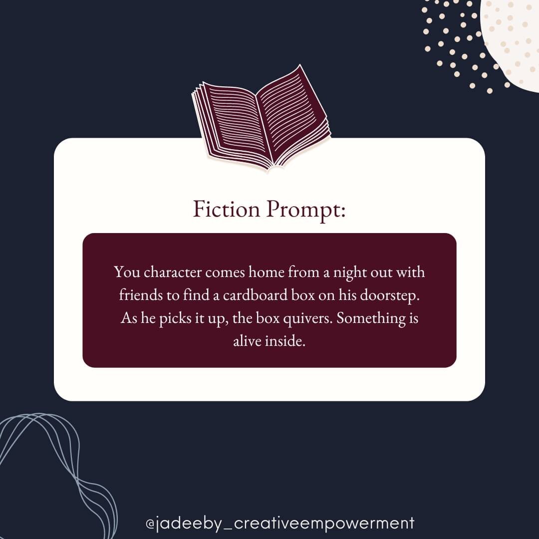 It&rsquo;s #fictionpromptwednesday! My #writerlyinclination would have me lean into the scary/horror possibilities of this story and yet, when I close my eyes, I see a sweet little puppy or kitten in the box. The gift of a baby animal is the best gif