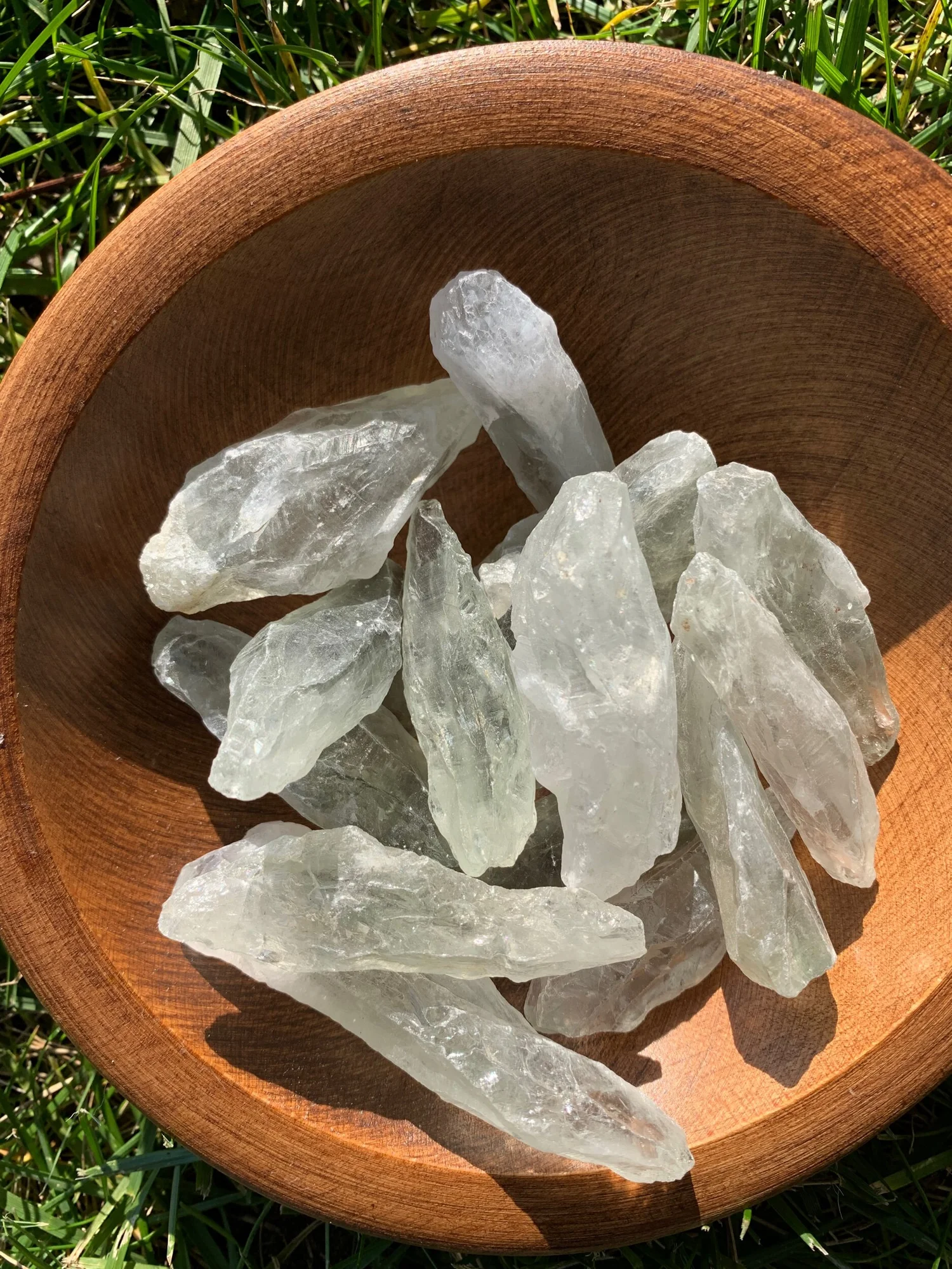 Green Quartz Natural Prasiolite Points: transmute inspire
