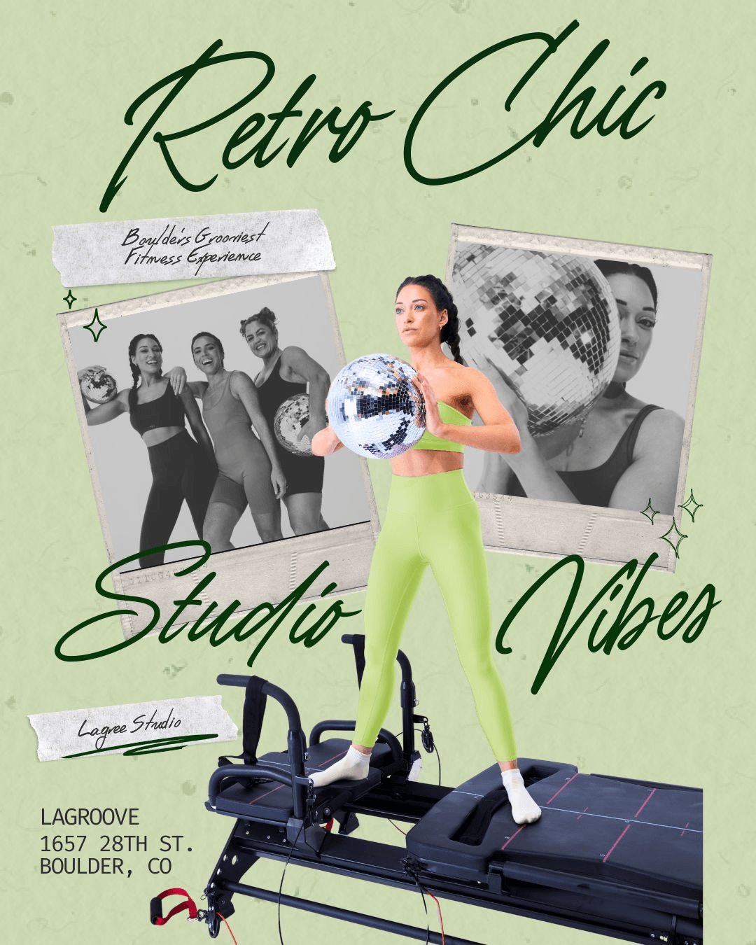 Retro Chic Vibes. Strong bodies. Focused minds. 💫

Book your mega and experience Boulder&rsquo;s grooviest fitness experience!