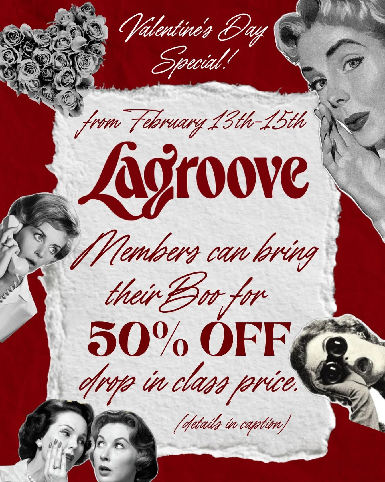Your boo can&rsquo;t turn this one down 💌 Use code MYBOO50 at checkout! Click here to snag your class spots: https://www.lagroove.com/book