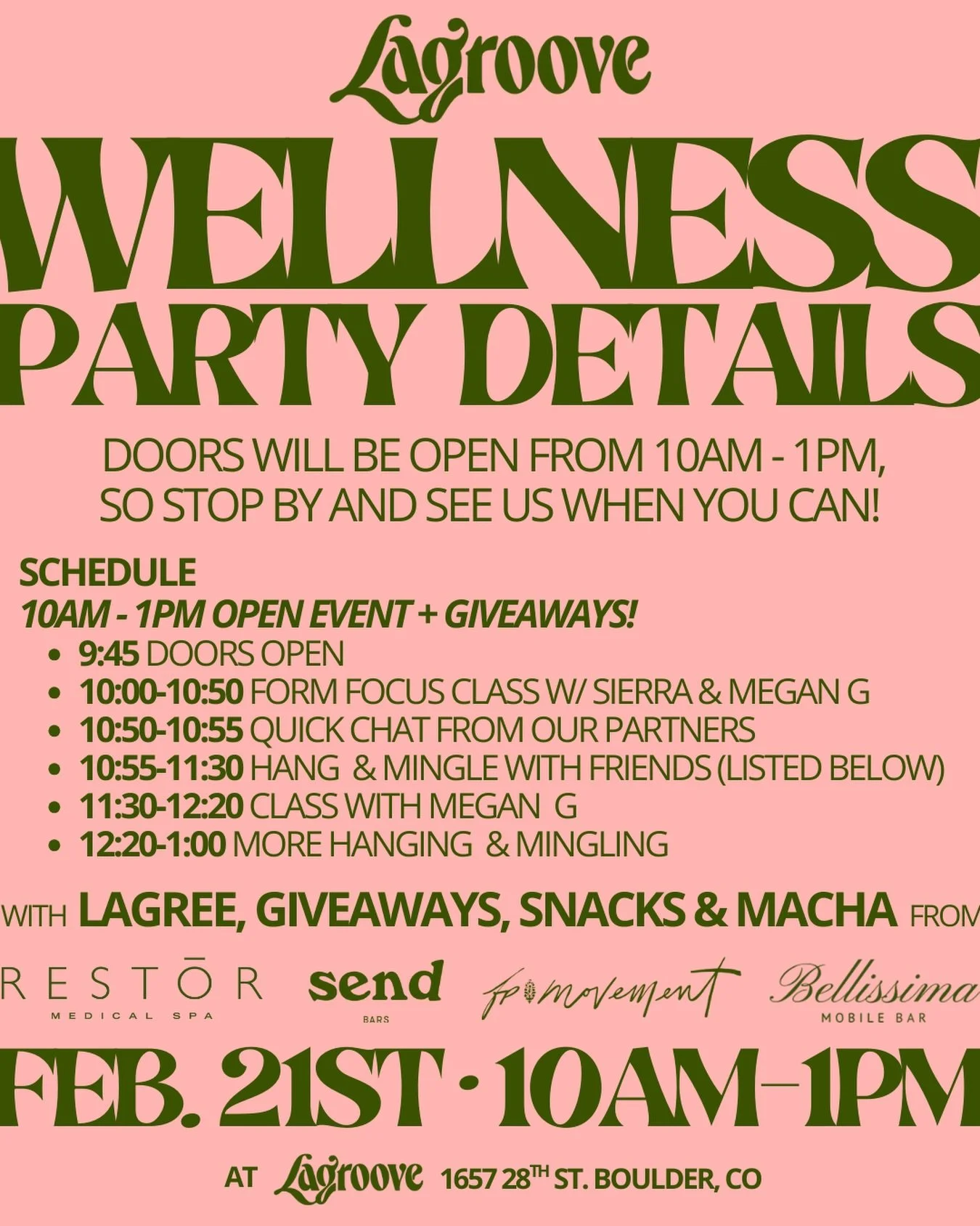 Wellness Party details coming in hot! See you there! 🤩💚