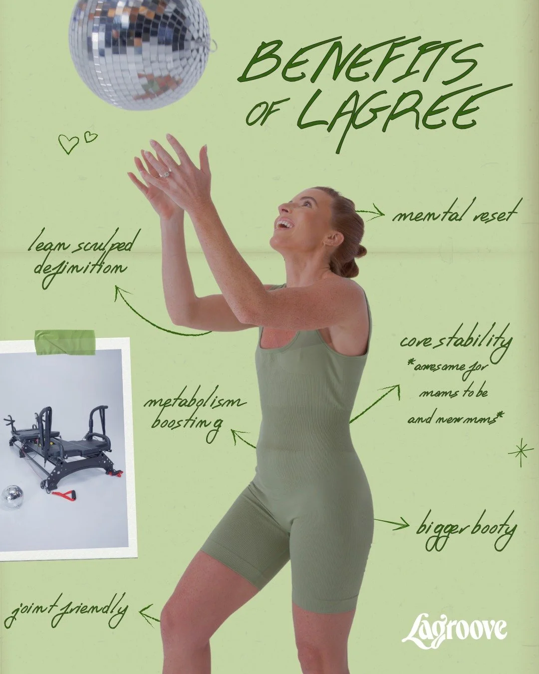 Warning: Lagree may cause&hellip;
 ✨ a stronger core
 ✨ sculpted muscles
 ✨ a boosted metabolism
 ✨ better balance
Low-impact. High intensity. Totally addictive.